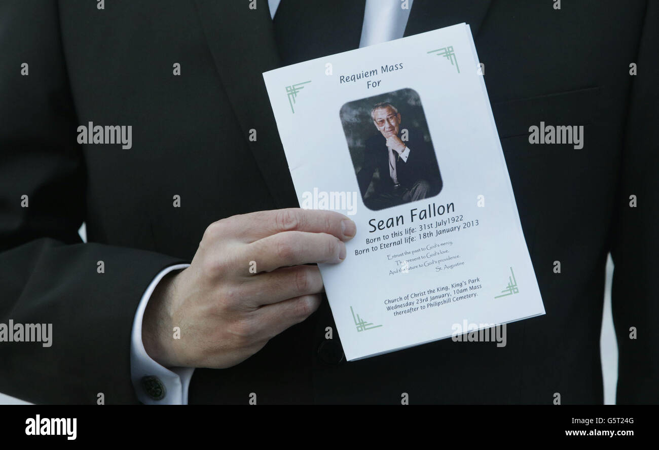 Sean Fallon funerale Foto Stock