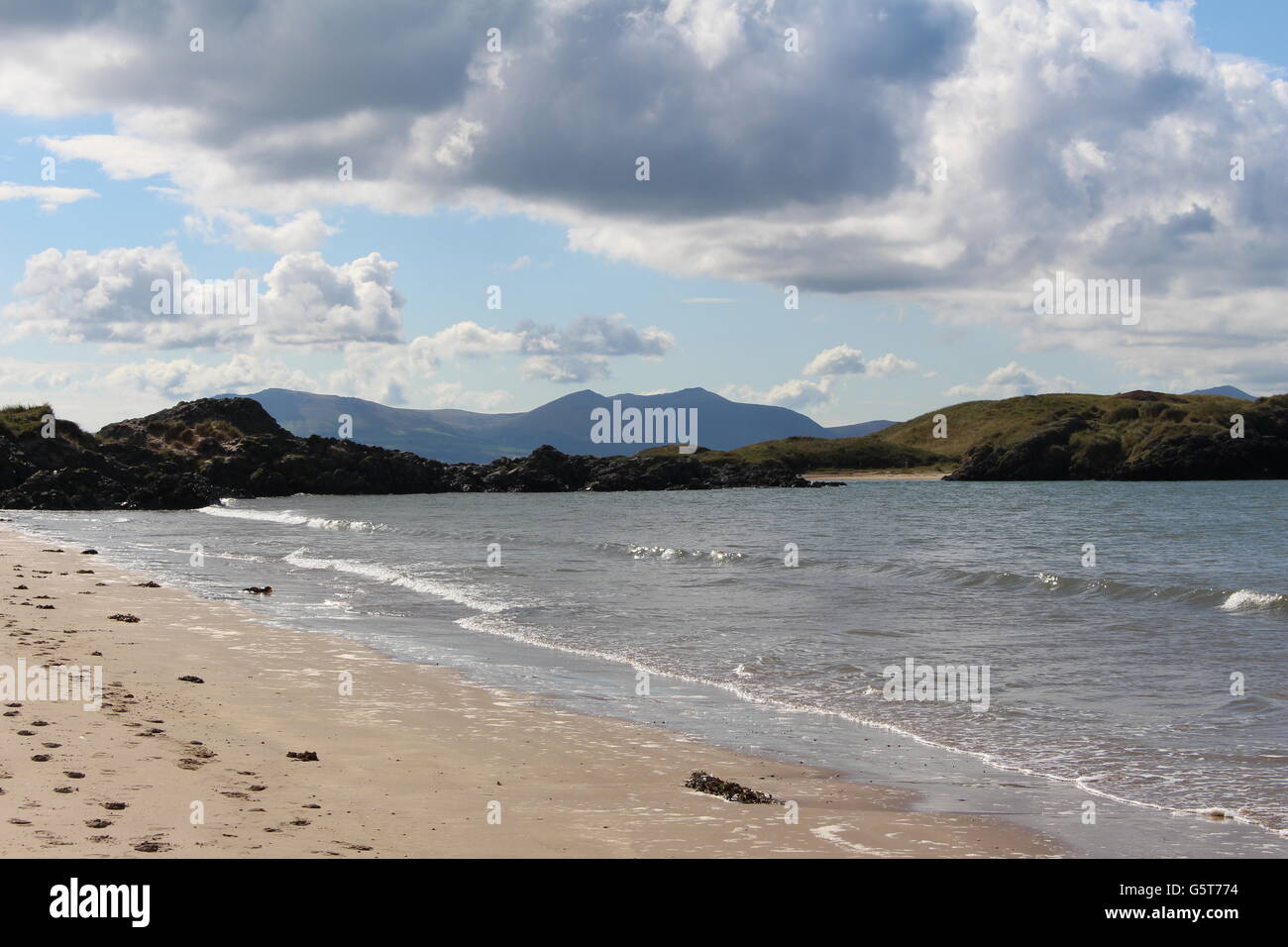 Spiaggia di Llanddwyn Island, Newborough, Anglesey Foto Stock