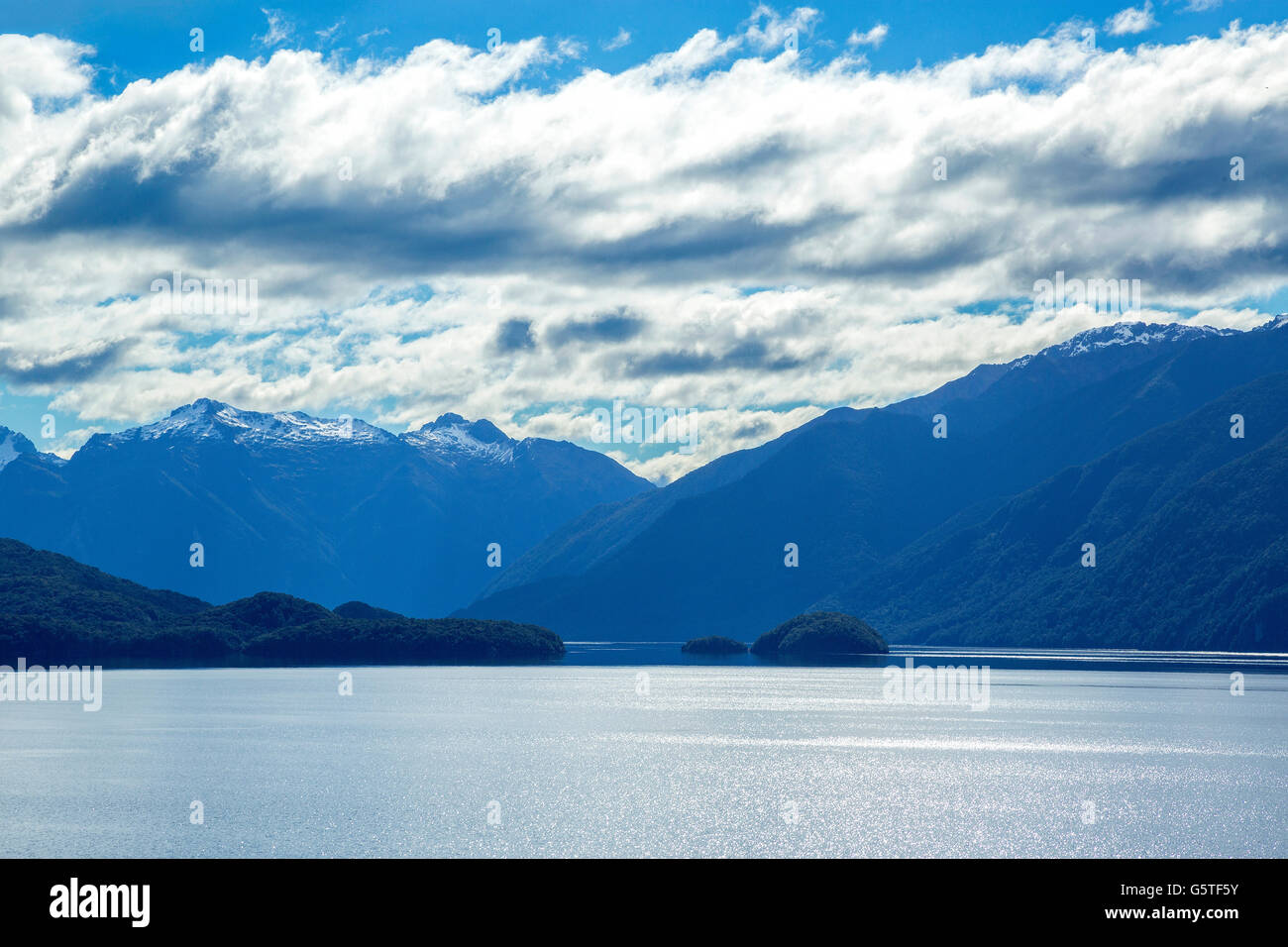 Il lago di Wakatipu nell isola del Sud, Nuova Zelanda Foto Stock
