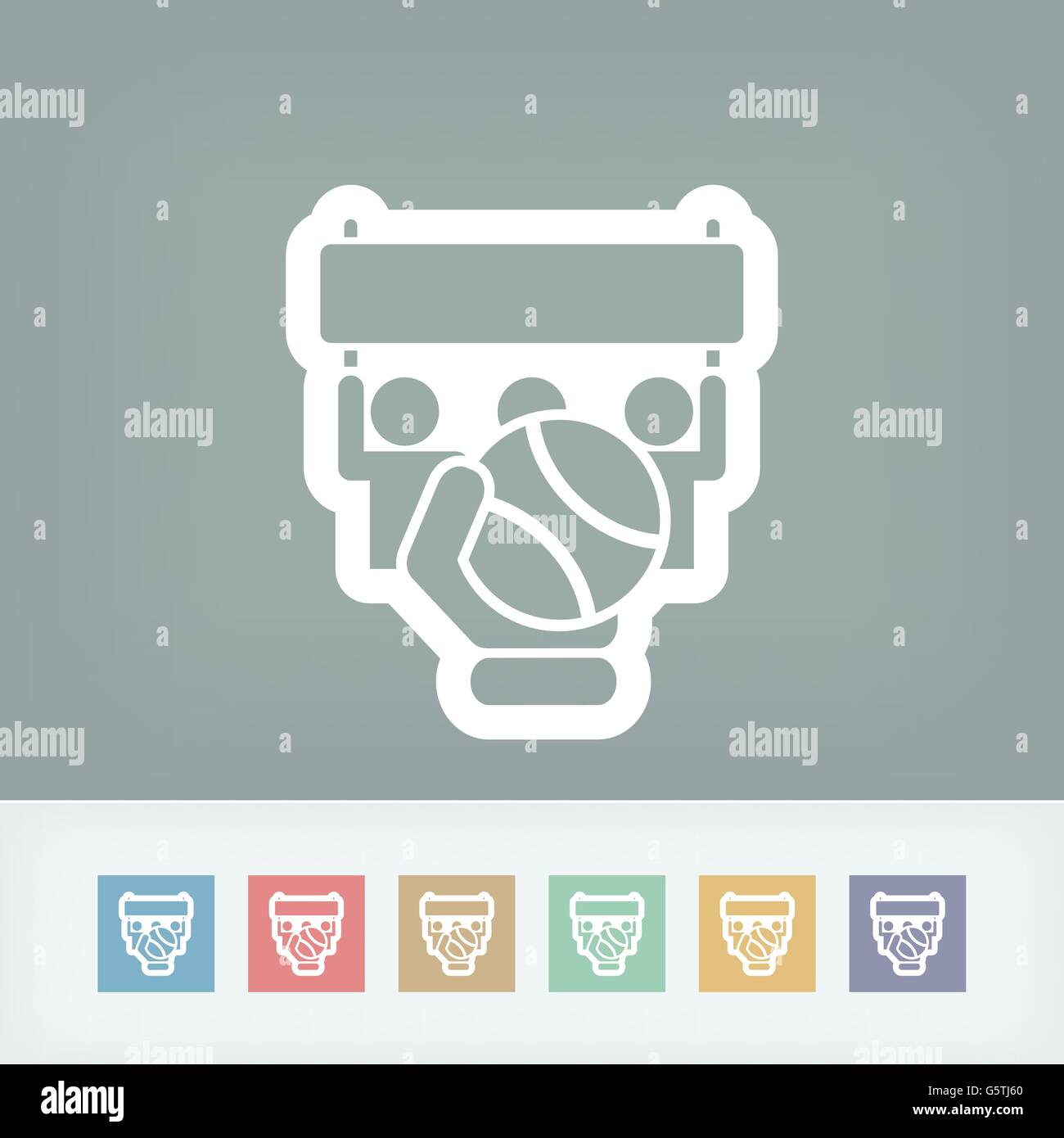 Match di Tennis Icona Illustrazione Vettoriale