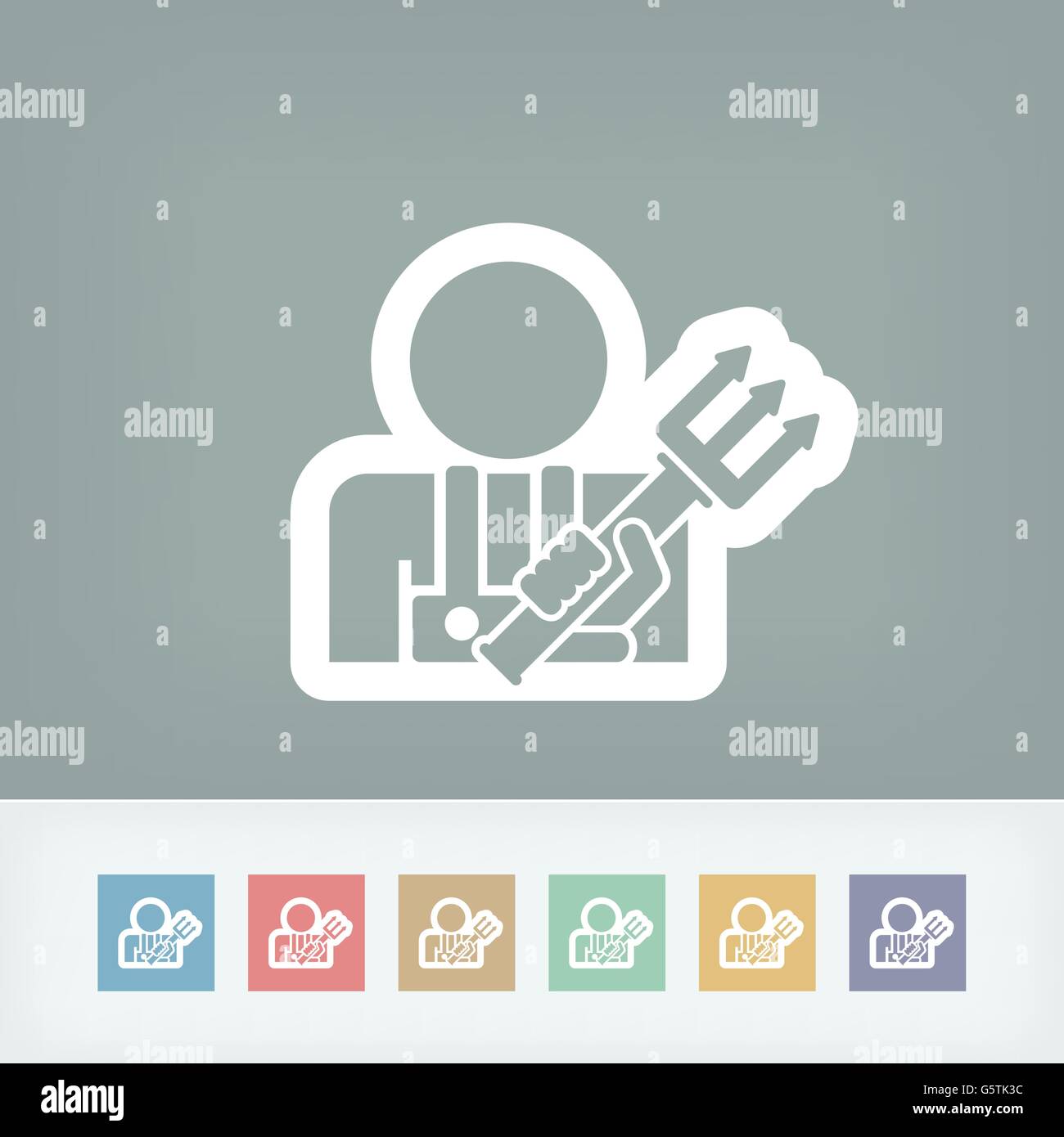 Icona di forcone Illustrazione Vettoriale