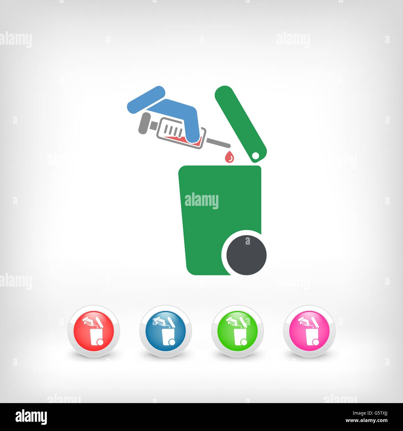 Separare i rifiuti l'icona Collezione Illustrazione Vettoriale