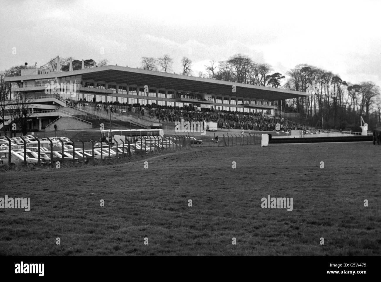 Sandown Racecourse Stand Foto Stock