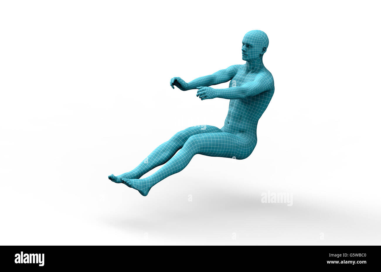 Concetto di un sé autonoma driver auto, 3d illustrazione Foto Stock