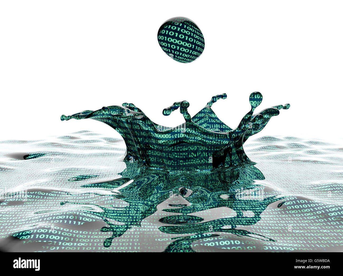 Concetto di pool di dati di un oceano di informazioni, 3d illustrazione Foto Stock