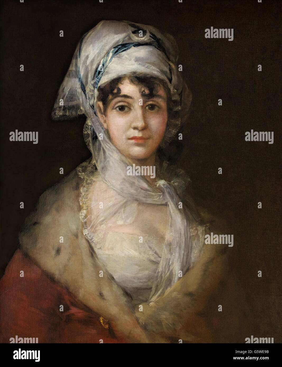 Ritratto dell'attrice Antonia Zarate, di Francisco Goya, circa 1810-1811. Museo Statale Ermitage, San Pietroburgo, Russia Foto Stock