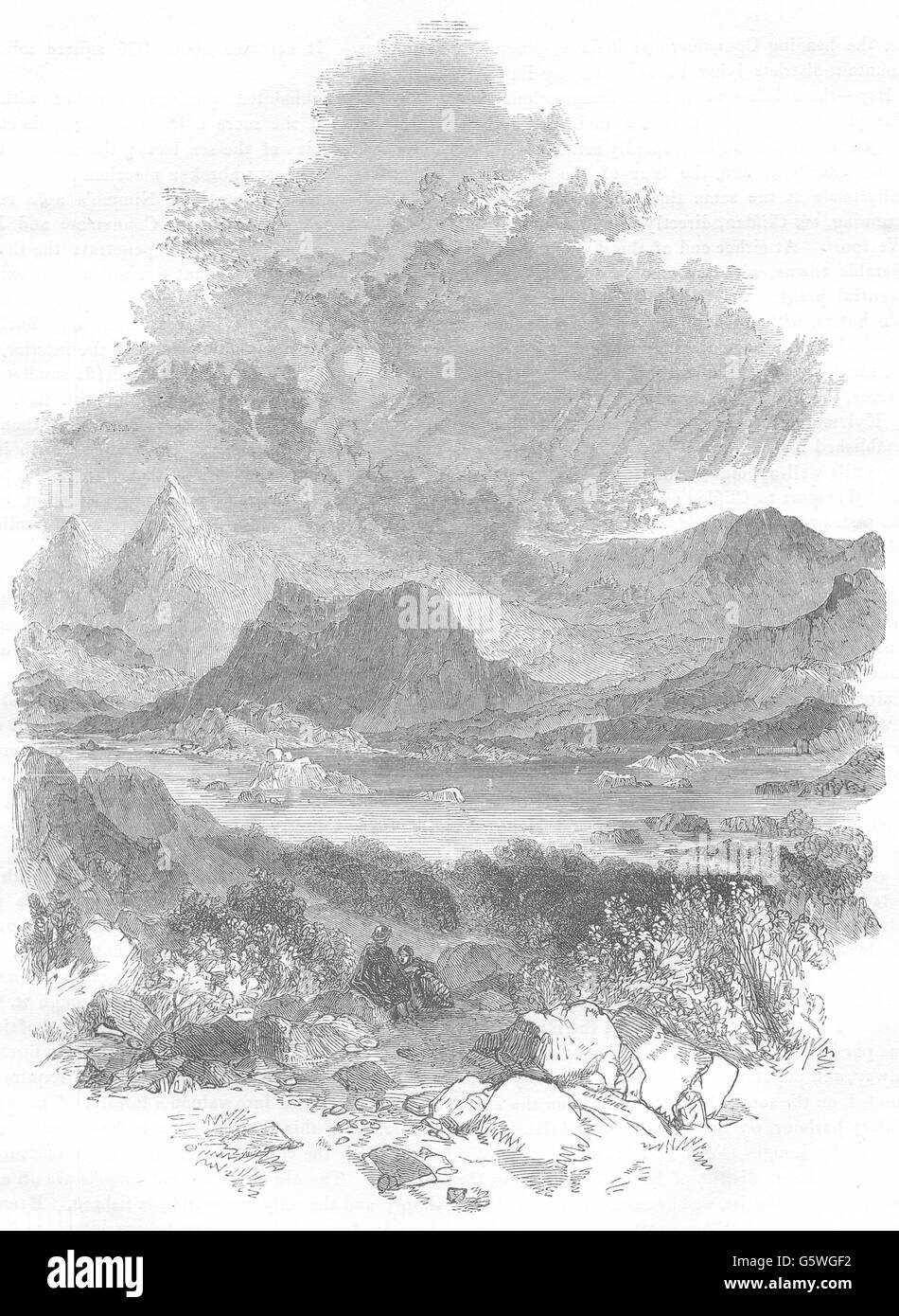 Irlanda: Glengariff, antica stampa 1850 Foto Stock