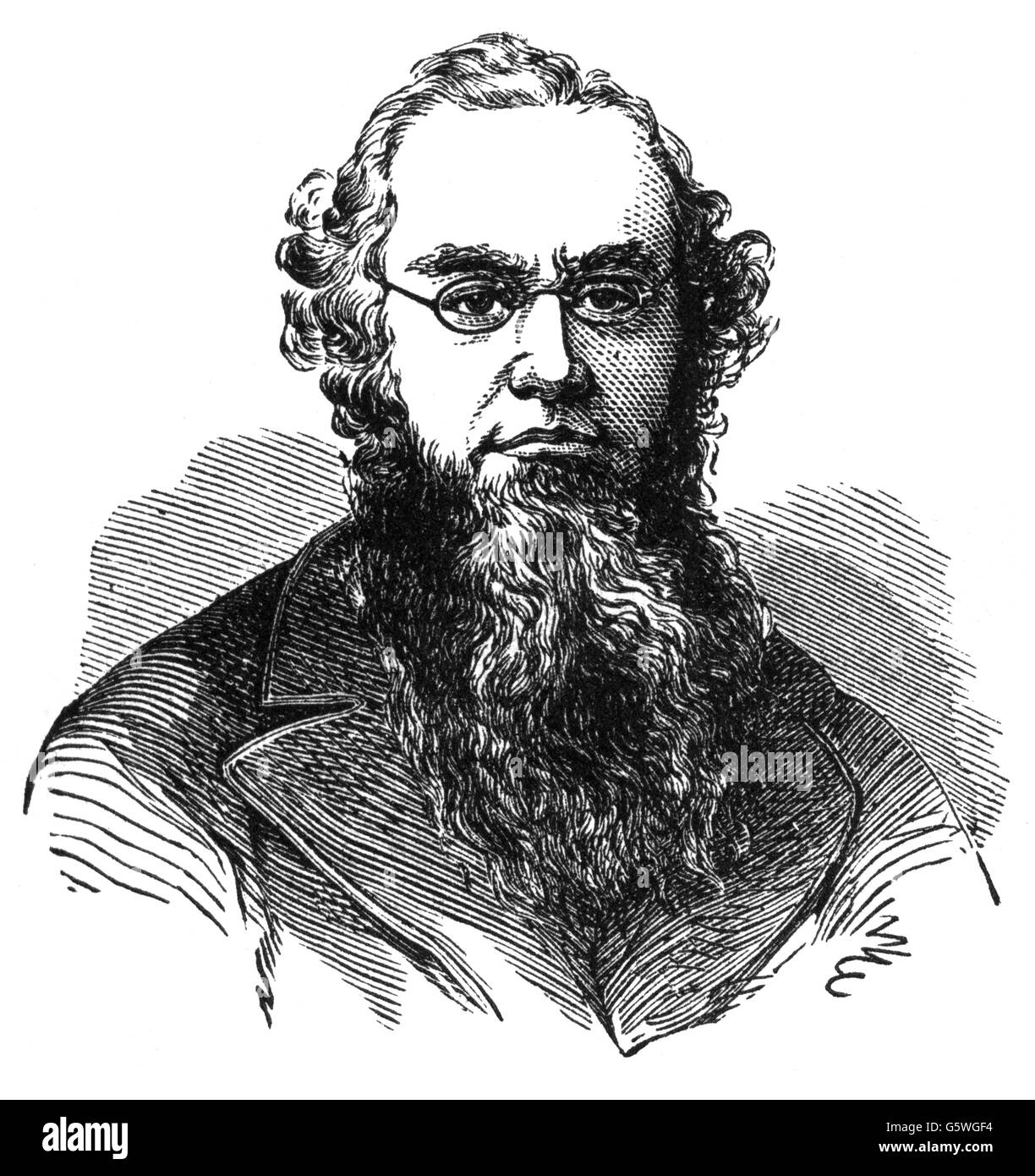 Stanton, Edwin McMasters, 19.12.1815 - 24. 2.1869, avvocato e politico americano (Rep.), Unisce il procuratore generale degli Stati 20.12.1860 - 4.3.1861, segretario della guerra 20.1.1862 - 28.5.1868, ritratto, incisione del legno, circa 1865, Foto Stock