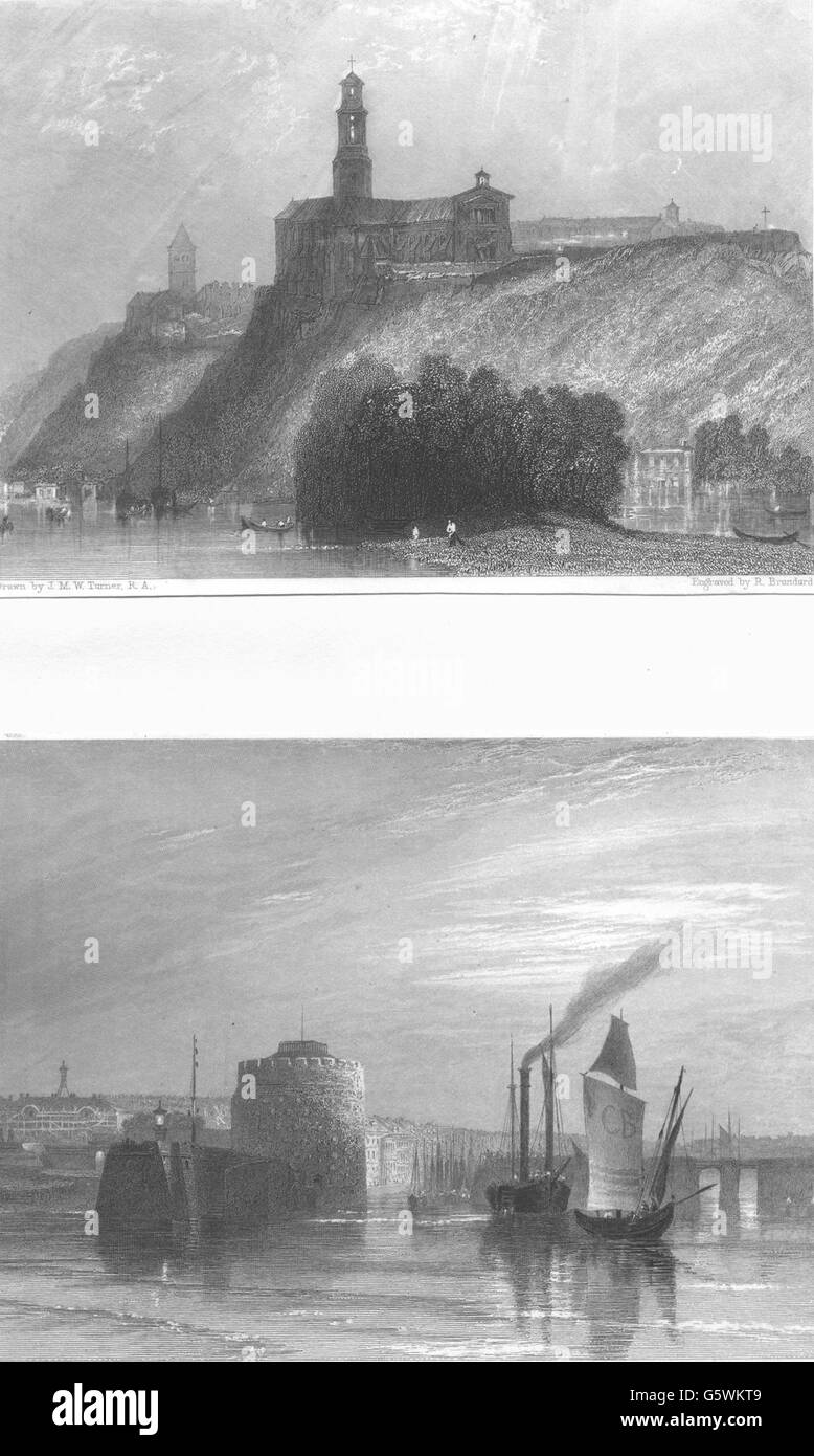 Senna Marittima-: Havre. JMW Turner, antica stampa 1857 Foto Stock