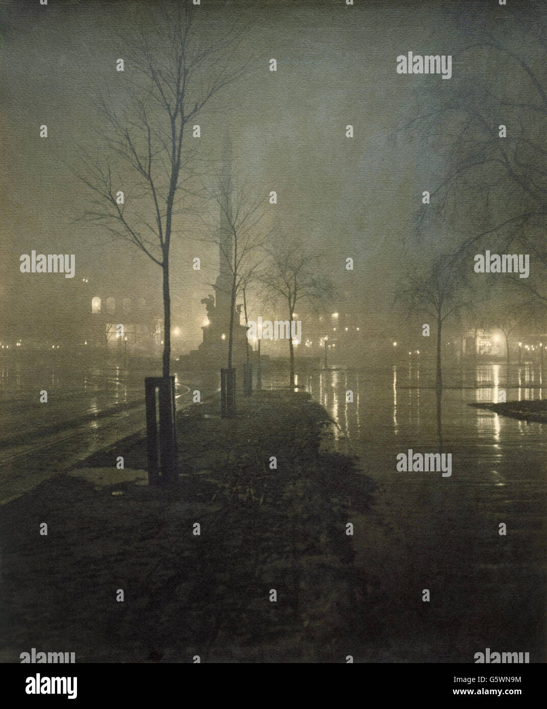 William A. Fraser - Una notte bagnata, Columbus Circle - Foto Stock
