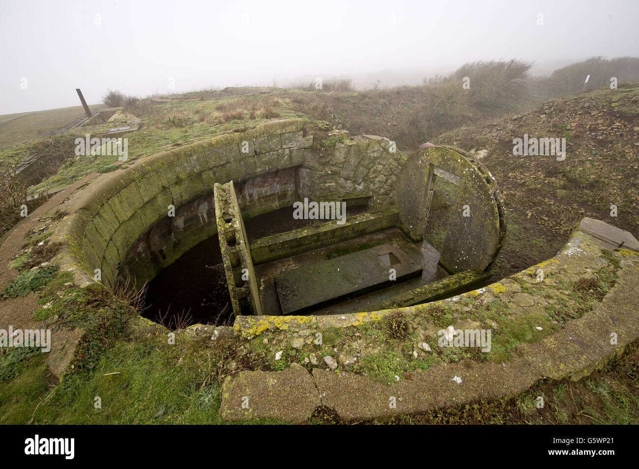 Flat Holm Island - Canale di Bristol Foto Stock