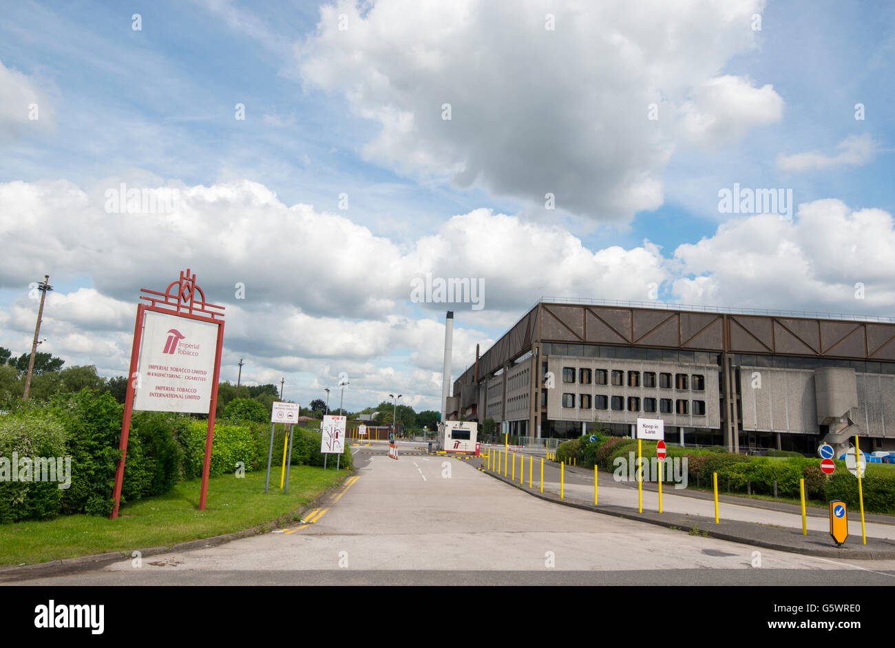 La Imperial Tobacco fabbrica orizzonte su Thane Road in Beeston / Lenton, Nottingham England Regno Unito Foto Stock