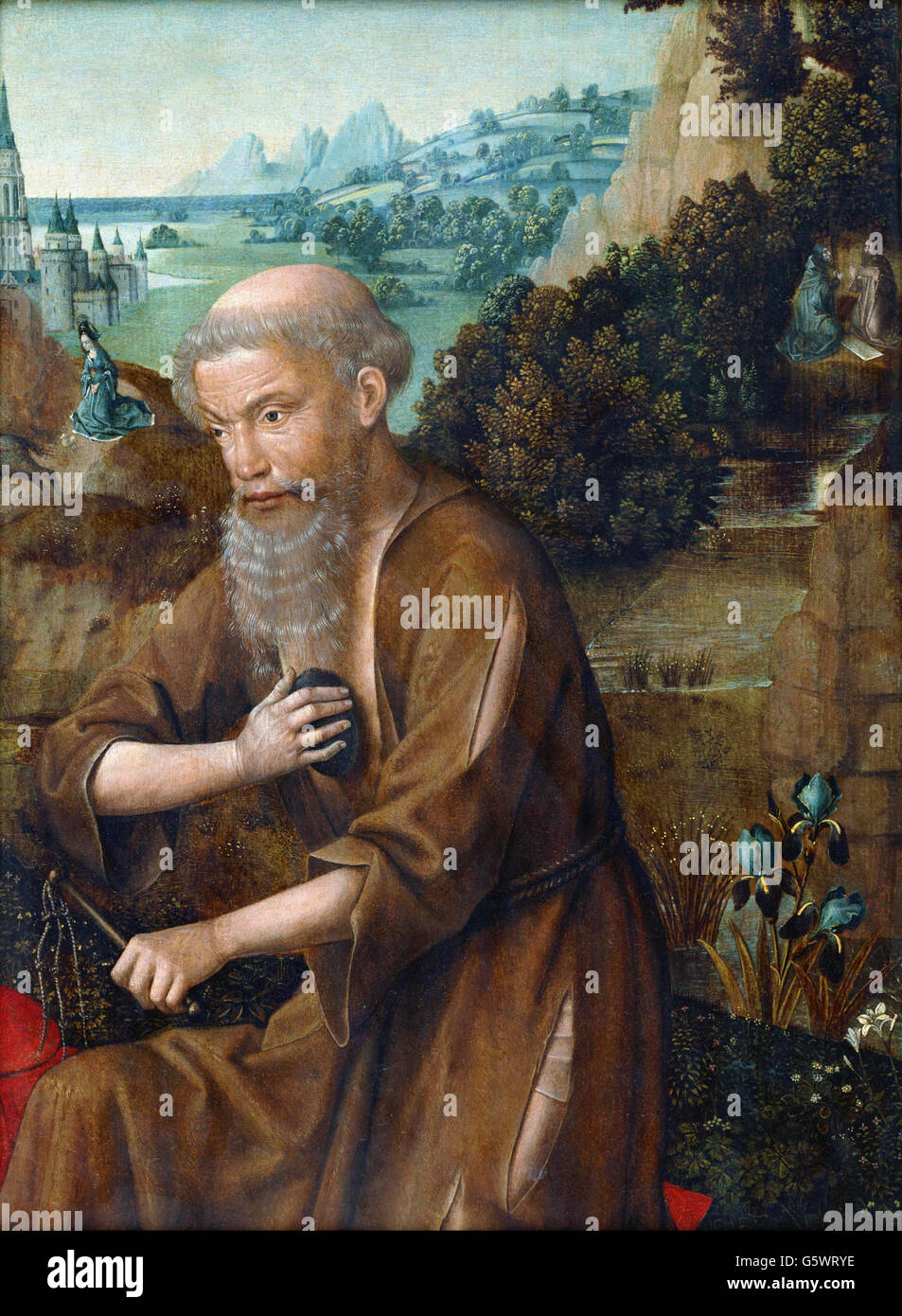 Maestro della leggenda di Santa Lucia - San Girolamo - Foto Stock