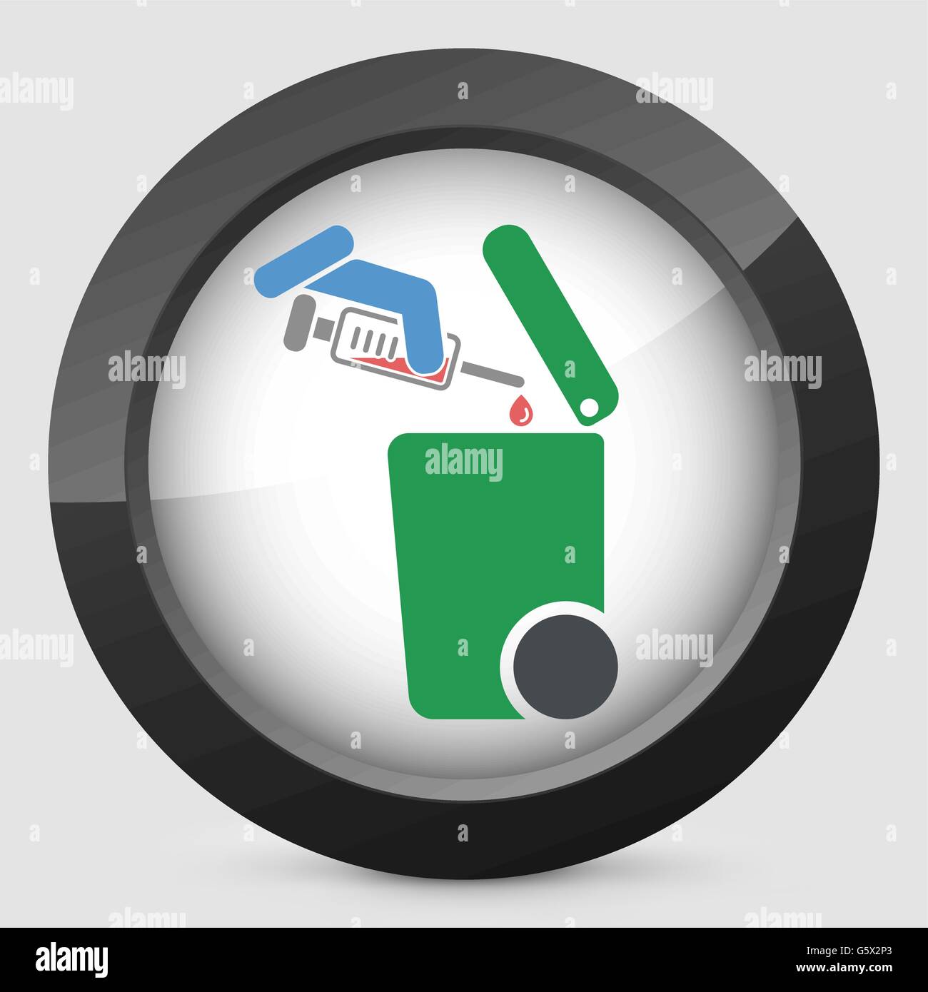 Separare i rifiuti l'icona Collezione Illustrazione Vettoriale
