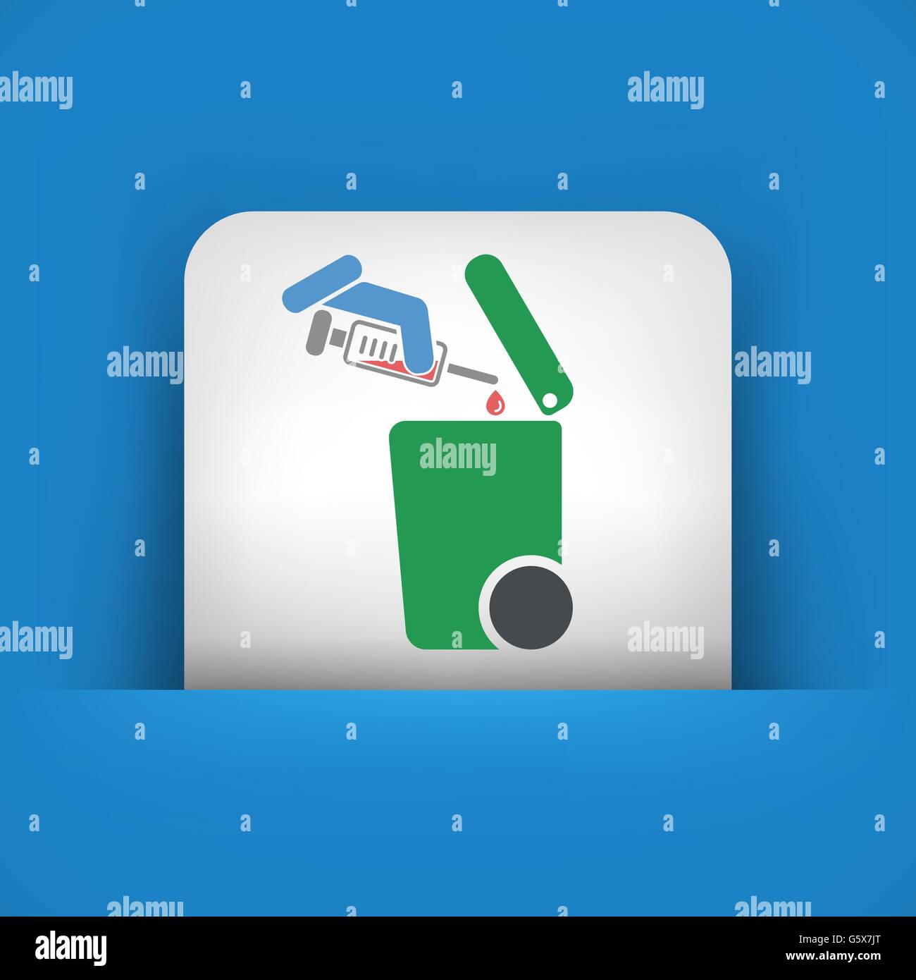 Separare i rifiuti l'icona Collezione Illustrazione Vettoriale