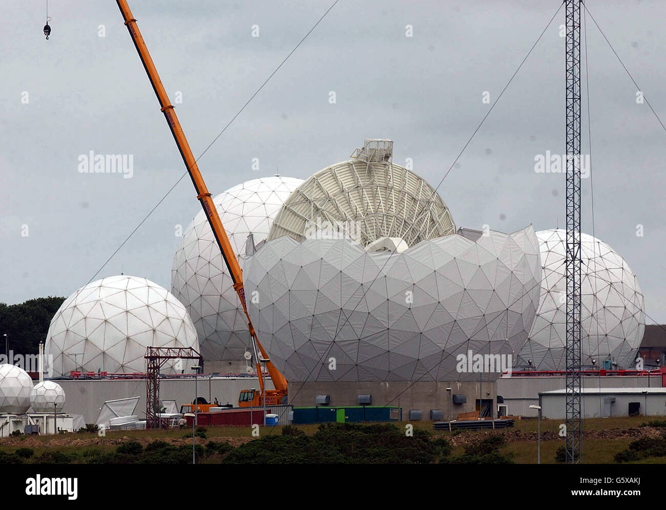 Il USAF facility a Menwith Hill Foto Stock