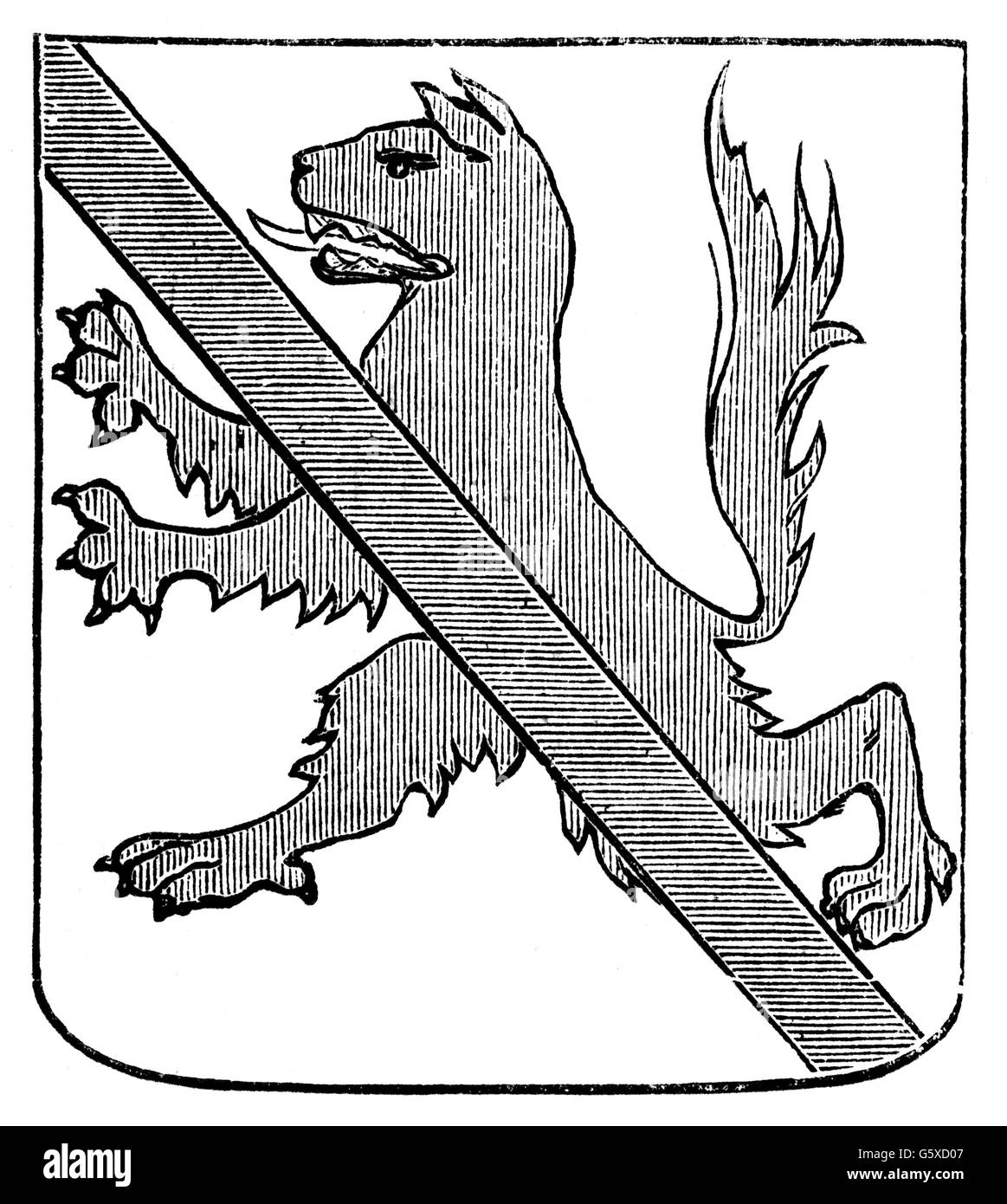 Eraldica, stemma, Germania, armi cittadine, Passau, incisione in legno, 1893, diritti-aggiuntivi-non-disponibili Foto Stock