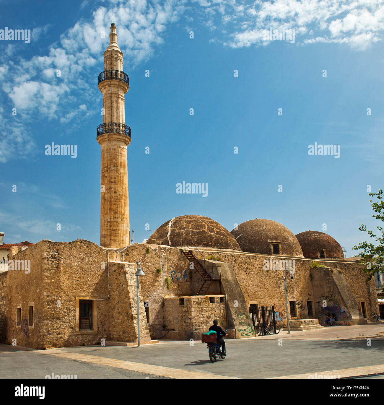Rethymnon Moschea Nerantze Creta. Foto Stock