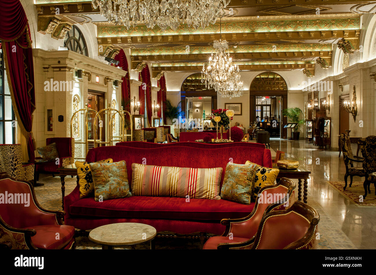 Stati Uniti Washington DC Hotel St Regis hotel lobby in questo elegante albergo Foto Stock