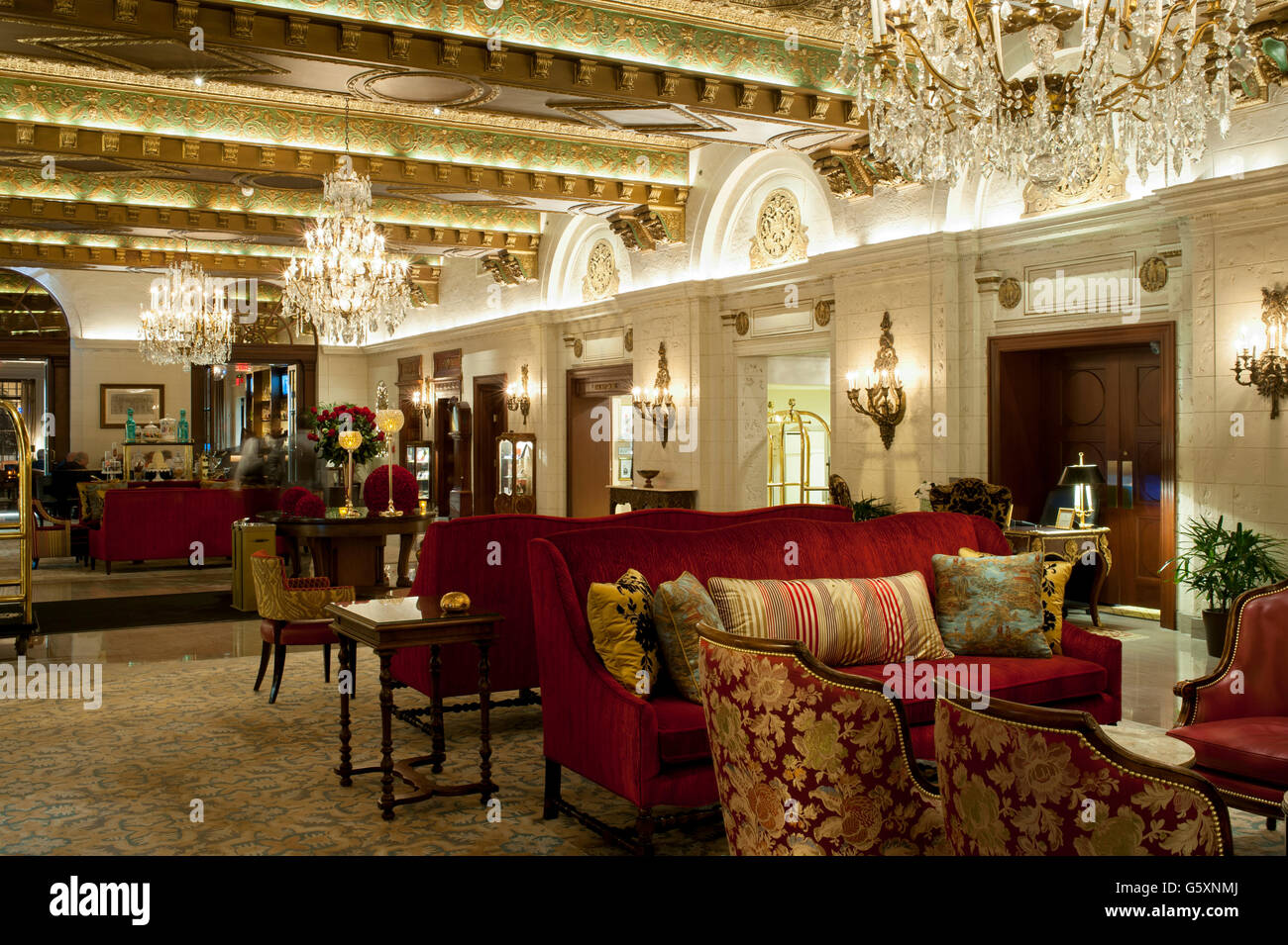 Stati Uniti Washington DC Hotel St Regis hotel lobby in questo elegante albergo Foto Stock