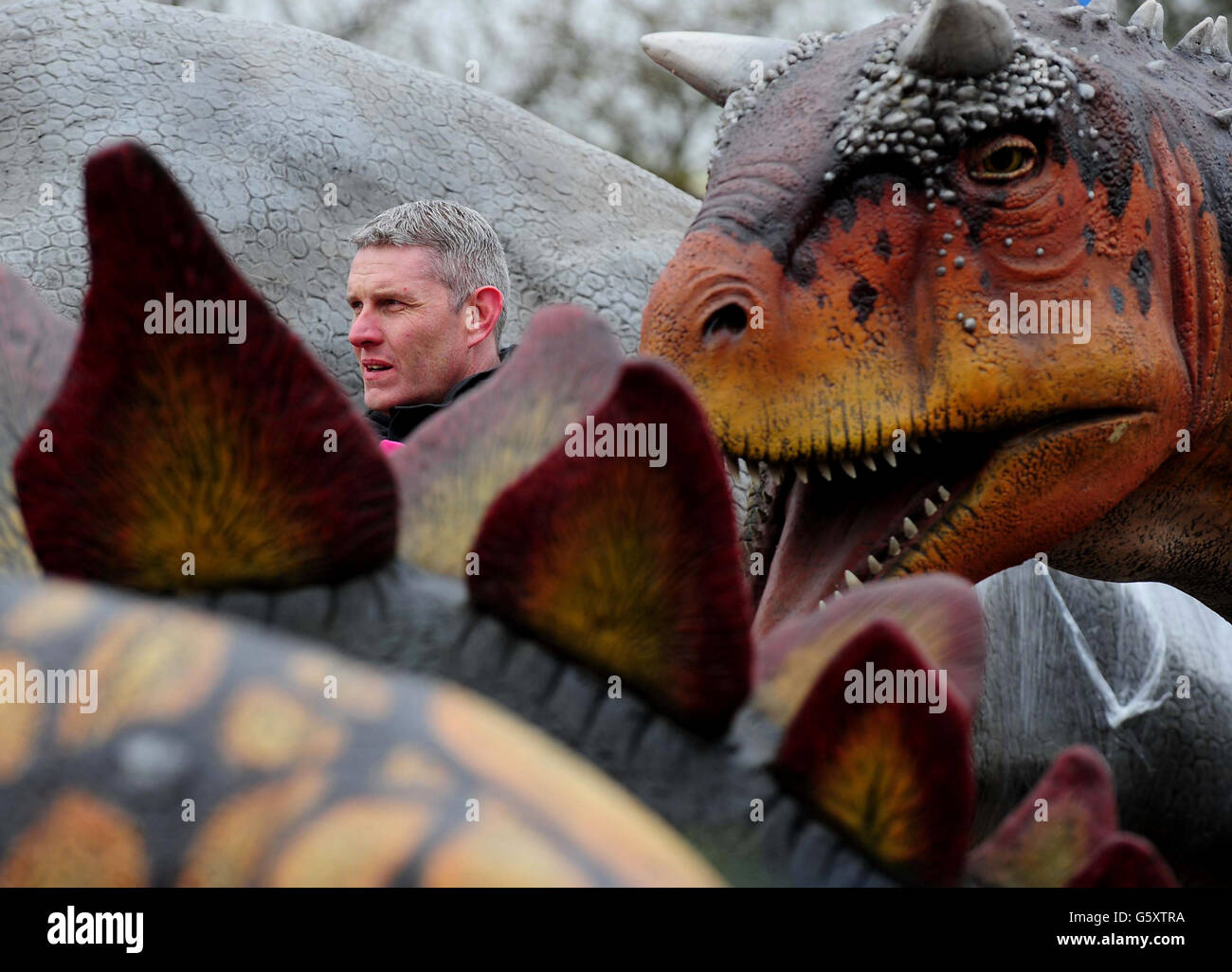 Valle di dinosauro presso lo Zoo Twycross Foto Stock