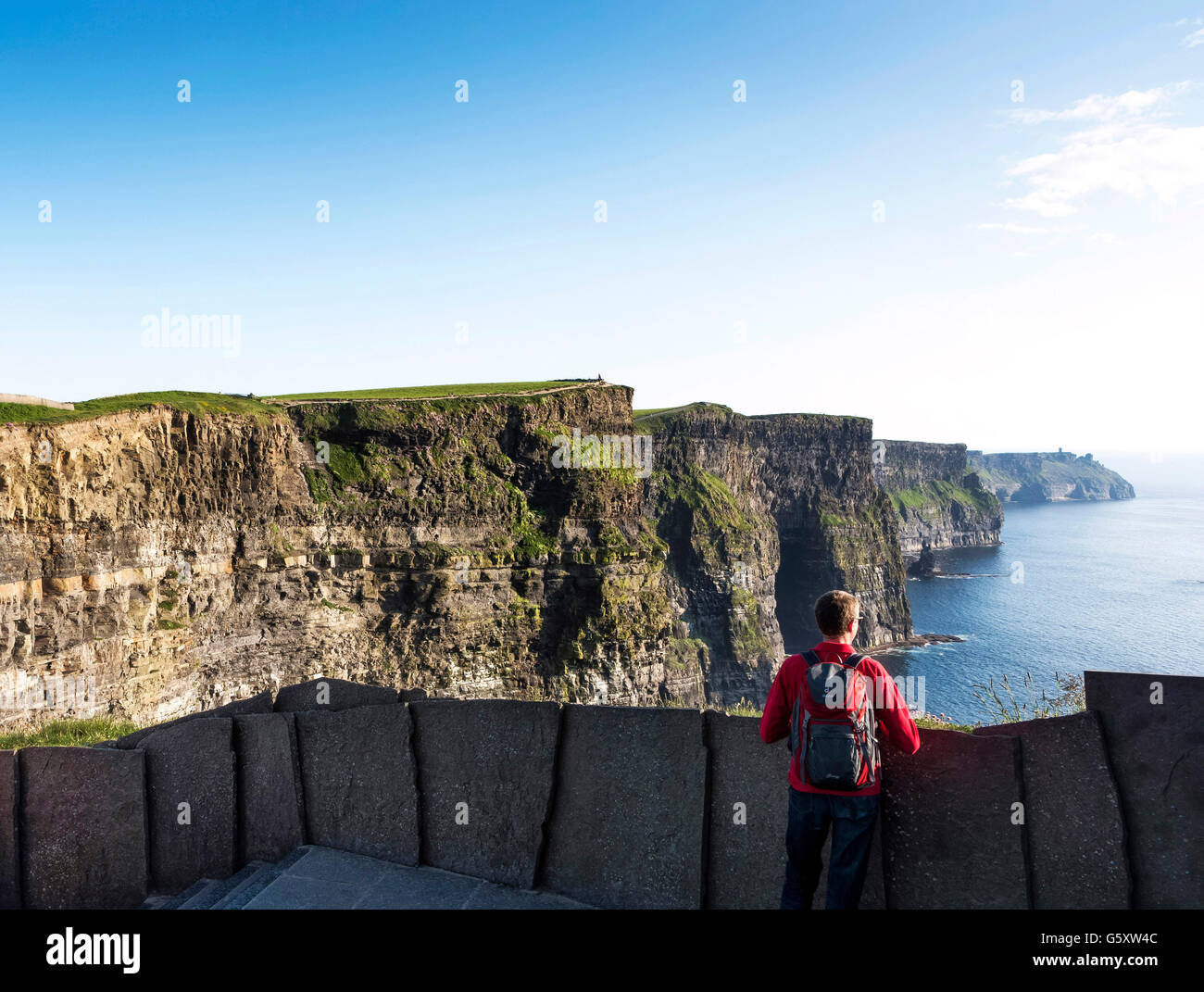 Scogliere di Moher Clare Irlanda Wild modo atlantico Foto Stock