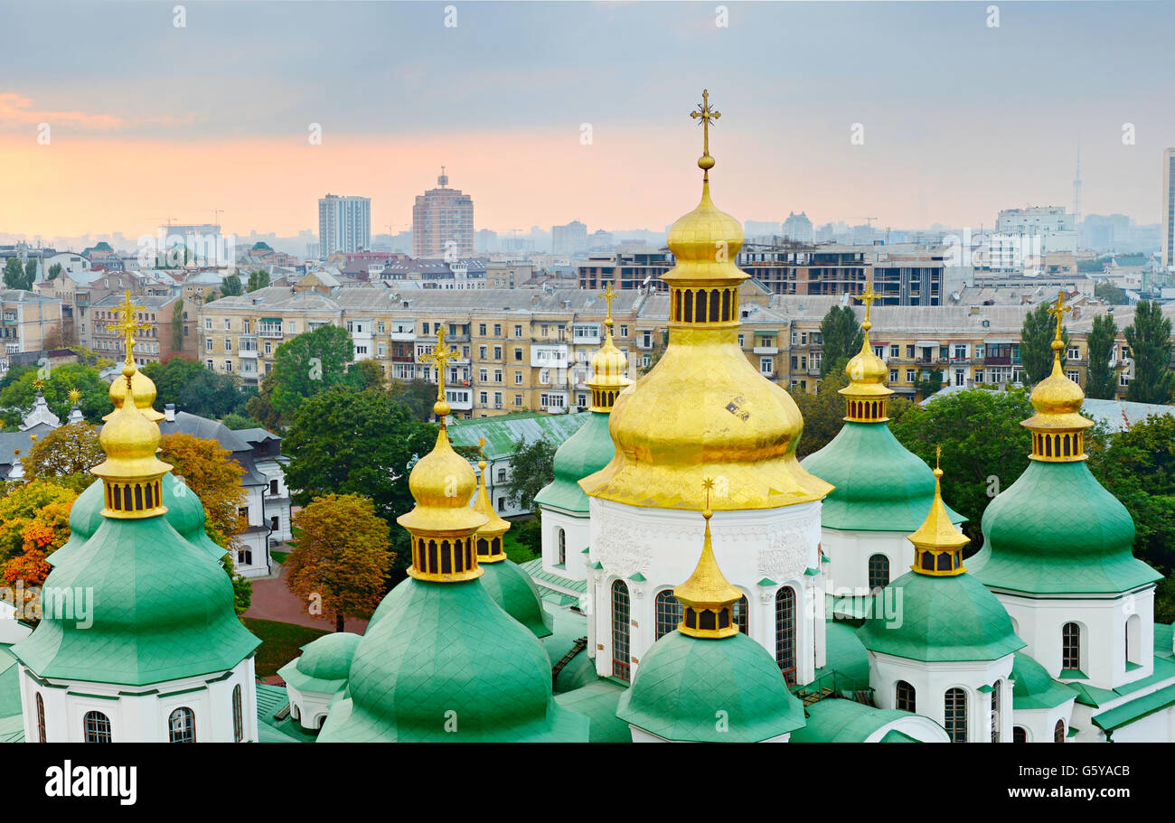 San Sophia Cattedrale (est della cattedrale ortodossa) - UNESCO - Sito Patrimonio dell'umanità. Kiev, Ucraina. Foto Stock