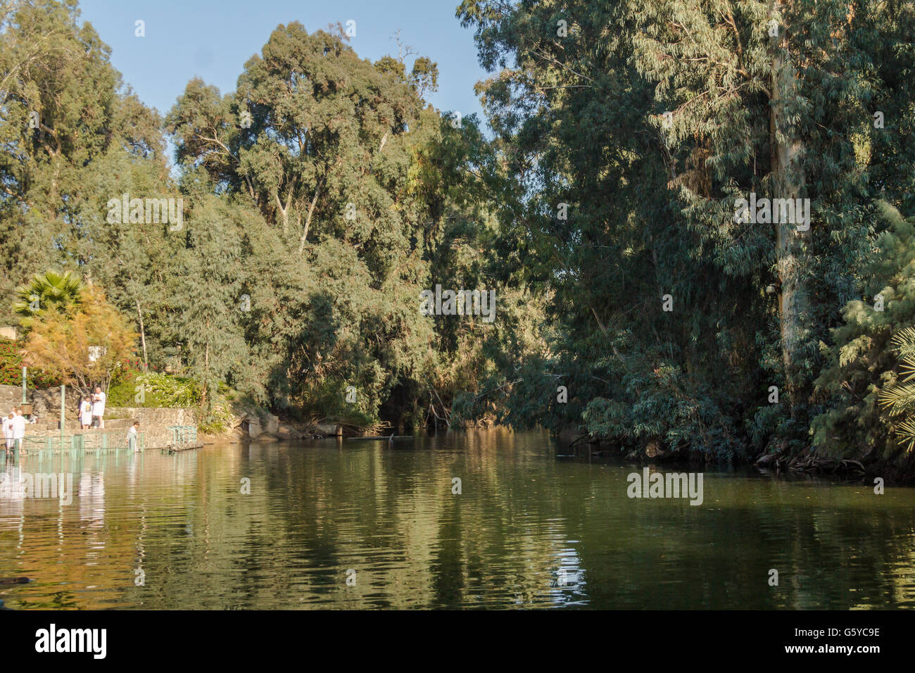 Il fiume Giordano in Israele Foto Stock