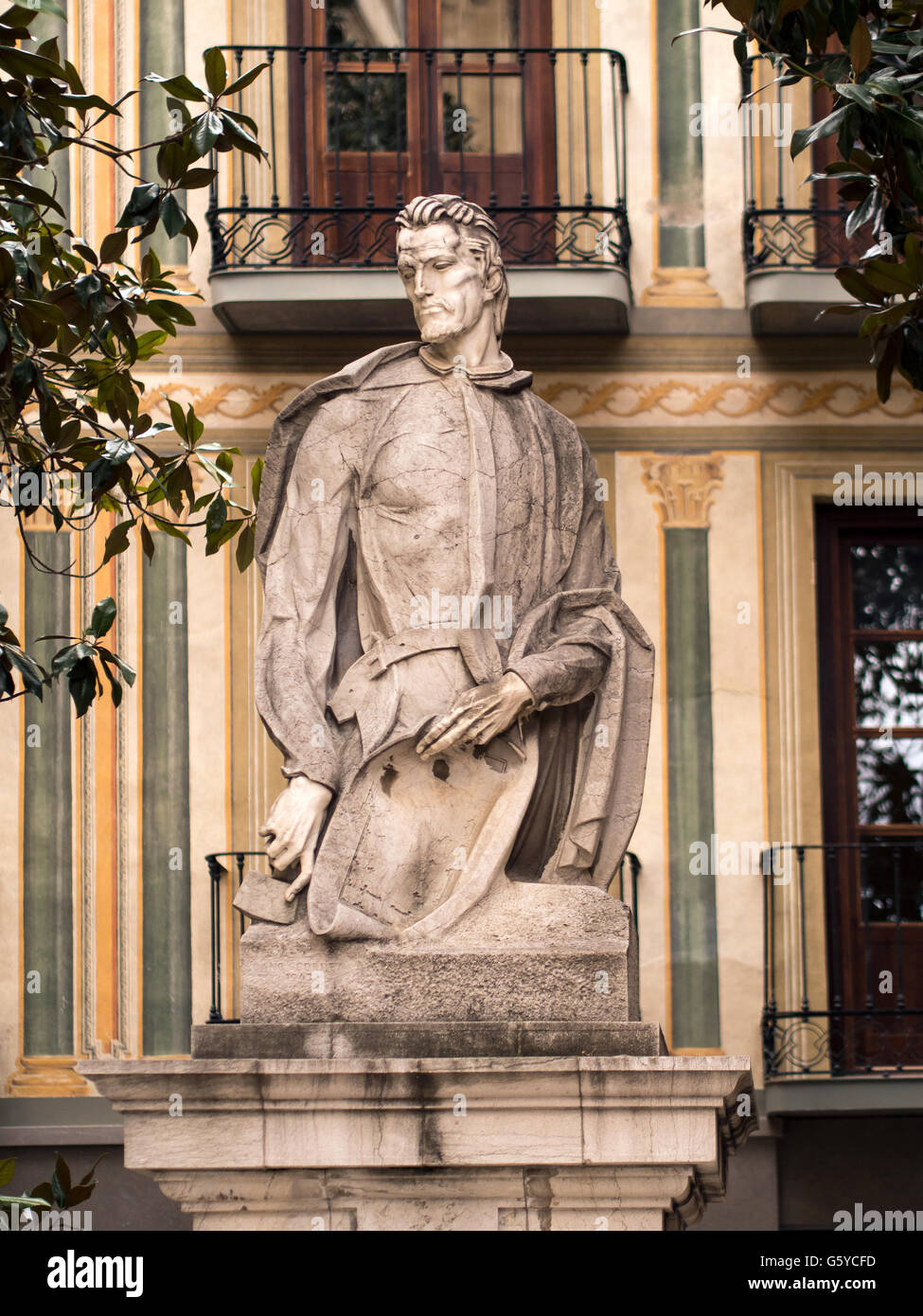 GRANADA, SPAGNA - 10 MARZO 2016: Statua di Alonso Cano in Plaza Alonso Cano Foto Stock
