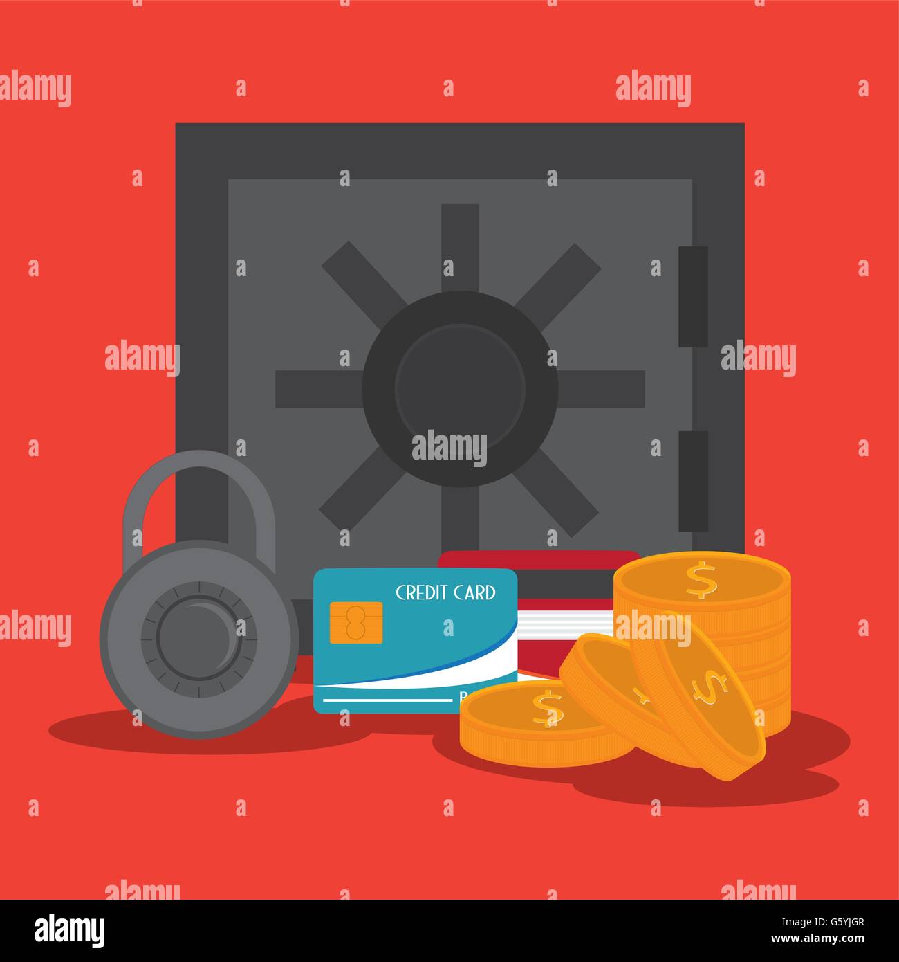 Sistema di sicurezza desgin Illustrazione Vettoriale