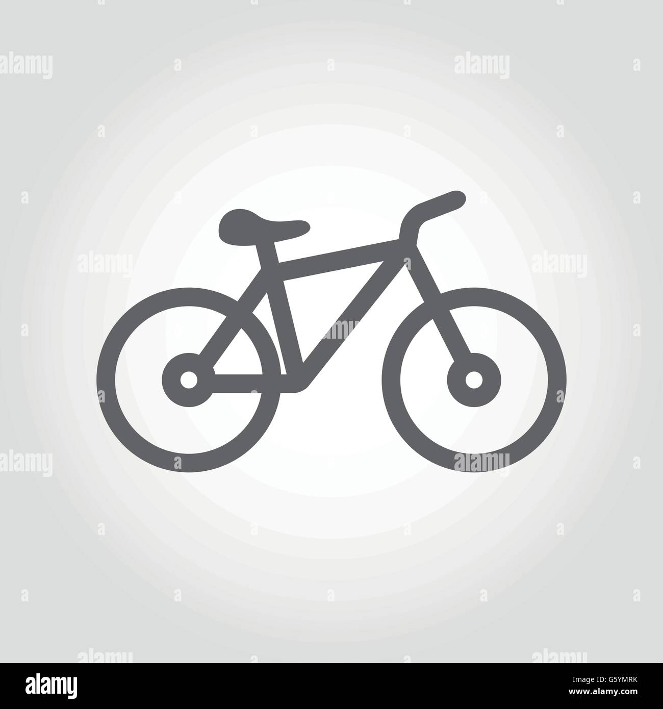 Vettore silhouette nera icona della bicicletta Illustrazione Vettoriale