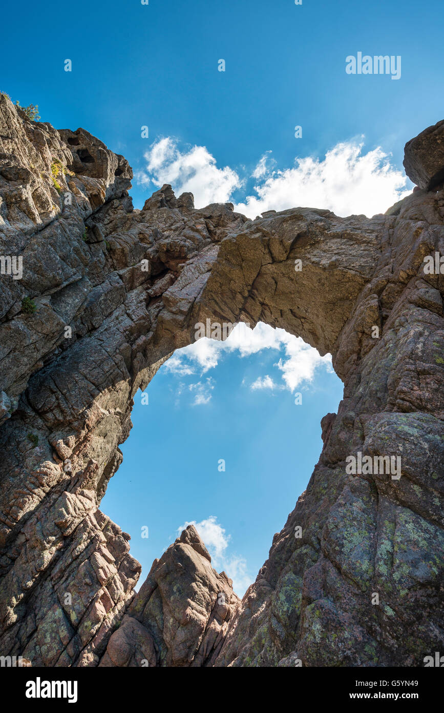 Cratere di una bomba, Bomb Hole, U Tafonu di u Compuleddu, Trou de la bombe, Col de Bavella, il massiccio di Bavella, Corsica, Francia Foto Stock