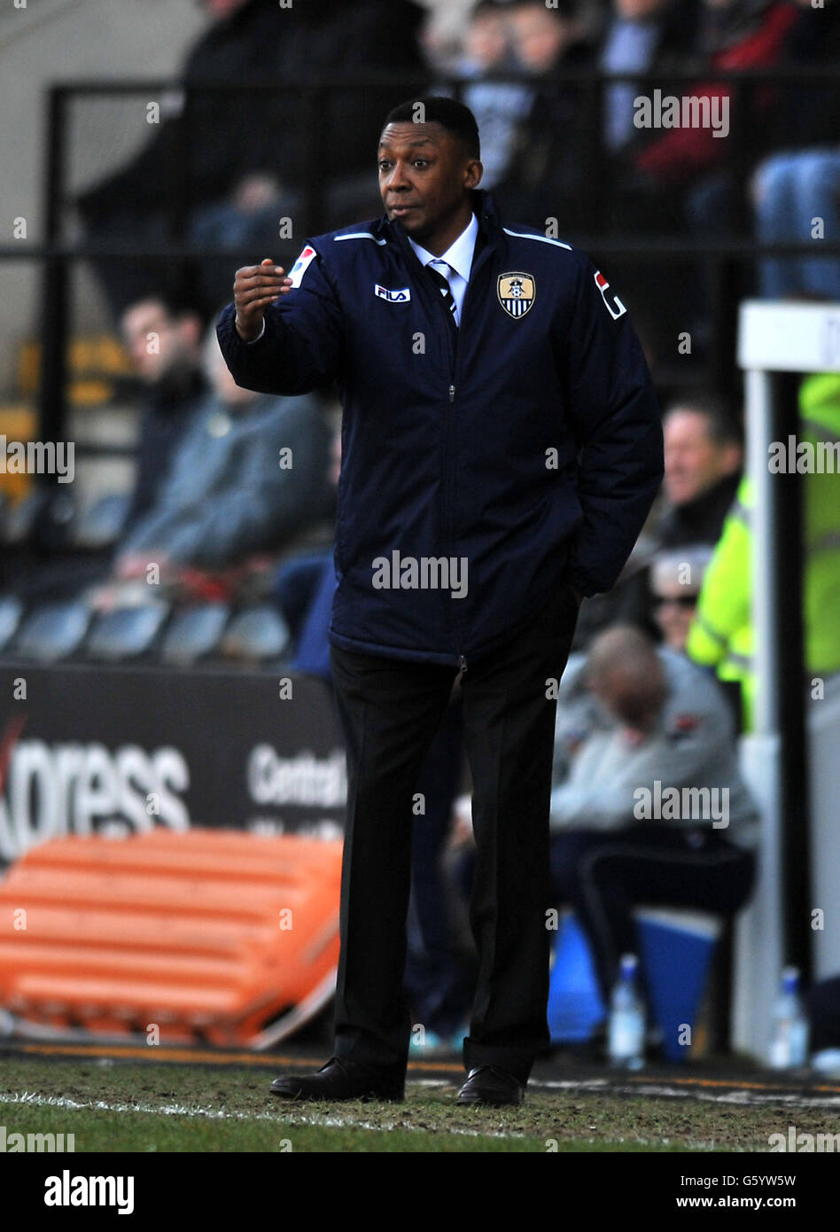 Calcio - Npower Football League One - Notts County v Carlisle United - Meadow Lane. Chris Kiwomya, responsabile della contea di Notts Foto Stock