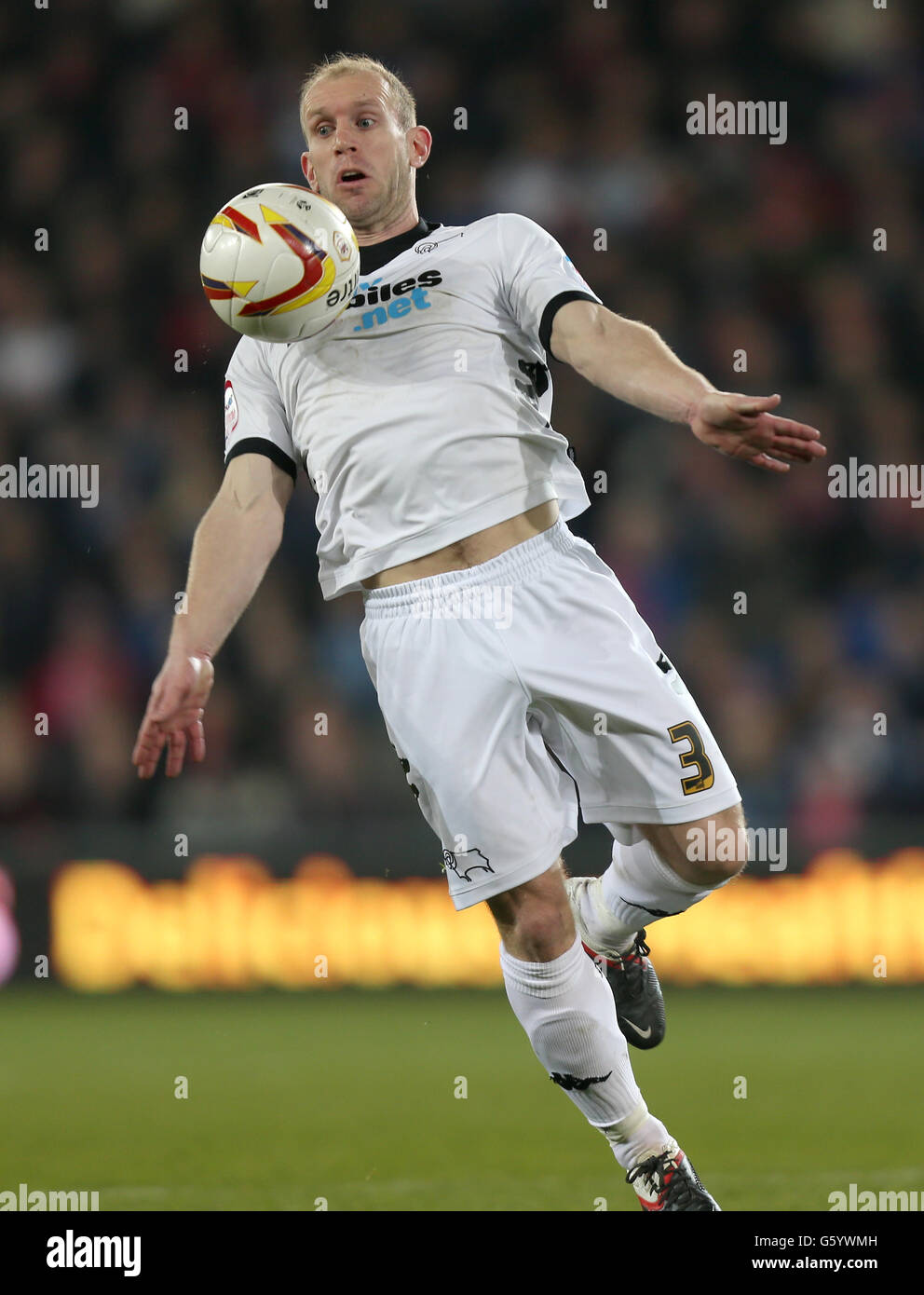 Calcio - Npower Football League Championship - Cardiff City / Derby County - Cardiff City Stadium. Gareth Roberts della contea di Derby durante la partita del campionato di npower al Cardiff City Stadium. Foto Stock