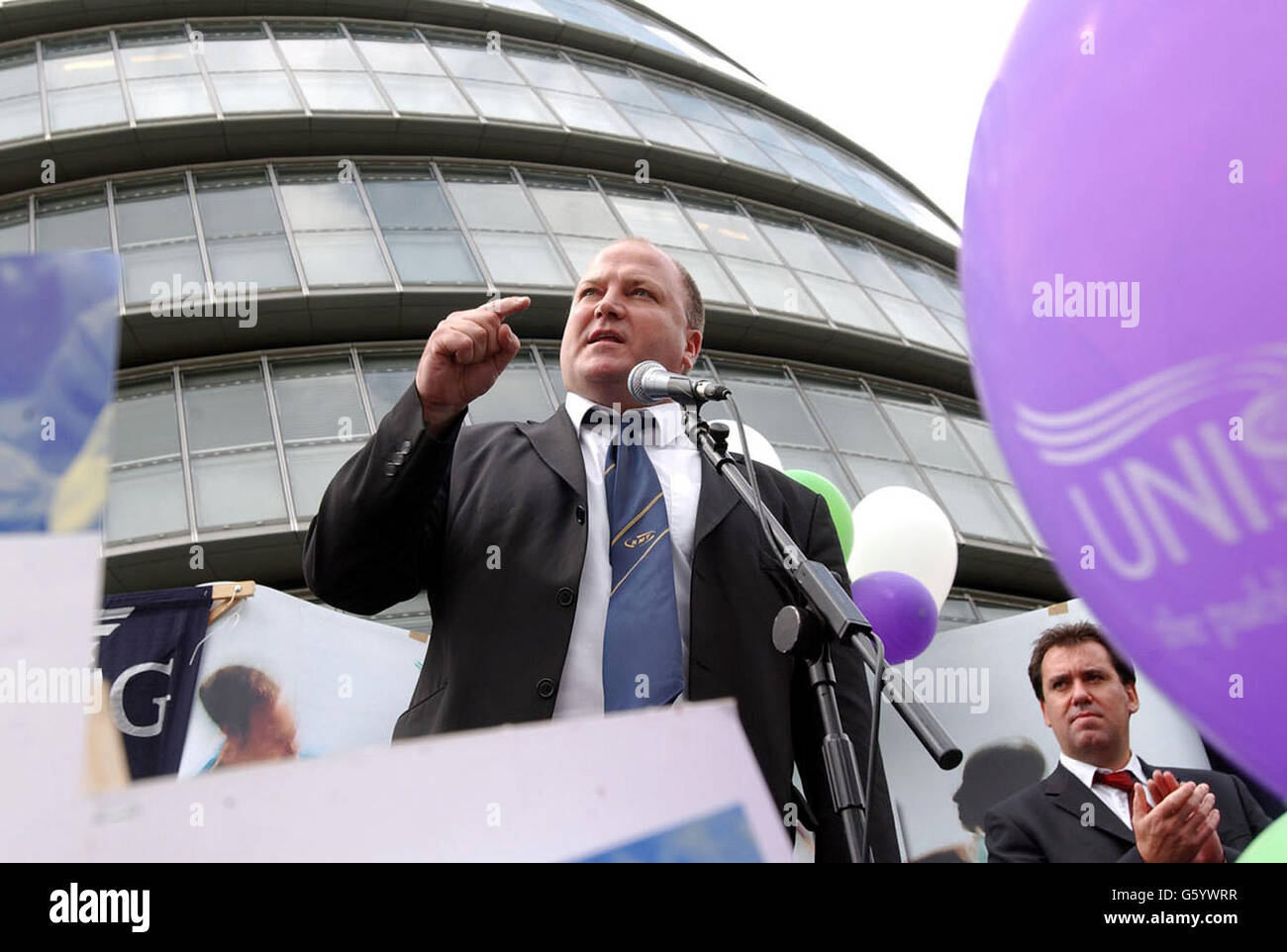 I lavoratori del settore pubblico a livello nazionale sciopero - Bob Crow Foto Stock