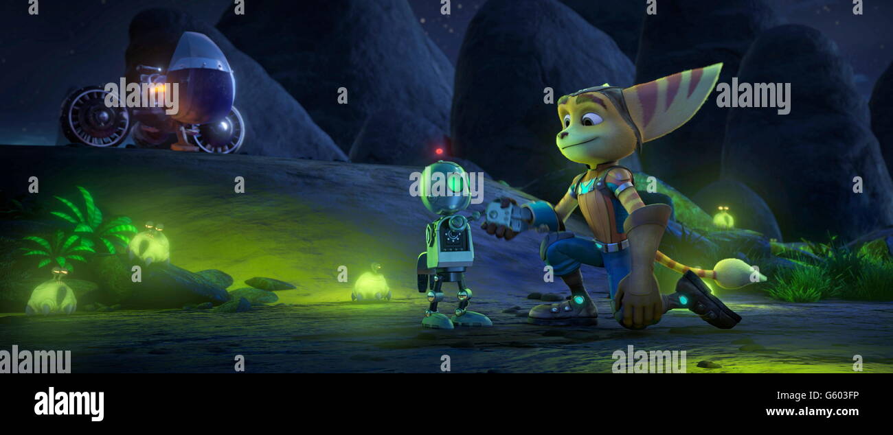 Data di rilascio: Aprile 29, 2016 Titolo: Ratchet & Clank STUDIO: Gramercy Pictures Regista: Kevin Munroe, Jericca Cleland Trama: quando la galassia è sotto la minaccia di un diabolico Capitano spaziale, un meccanico e la sua ritrovata alleato robot di entrare a far parte di una squadra di combattenti per salvare l'universo starring: James Arnold Taylor, David Kaye, Jim Ward (credito: c Gramercy Pictures/Entertainment Pictures/) Foto Stock