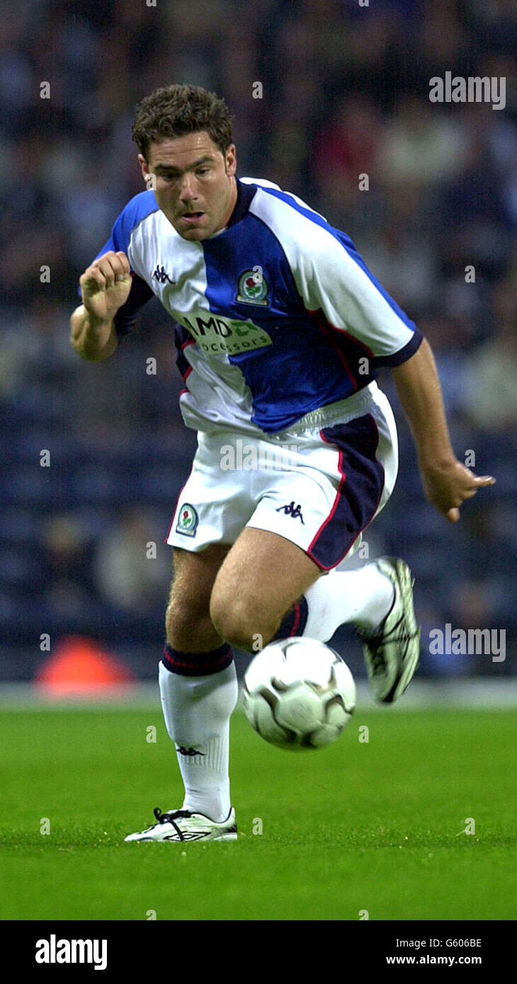 David Dunn di Blackburn Rover in azione contro il Lazio durante una pre-stagione amichevole a Ewood Park. Foto Stock