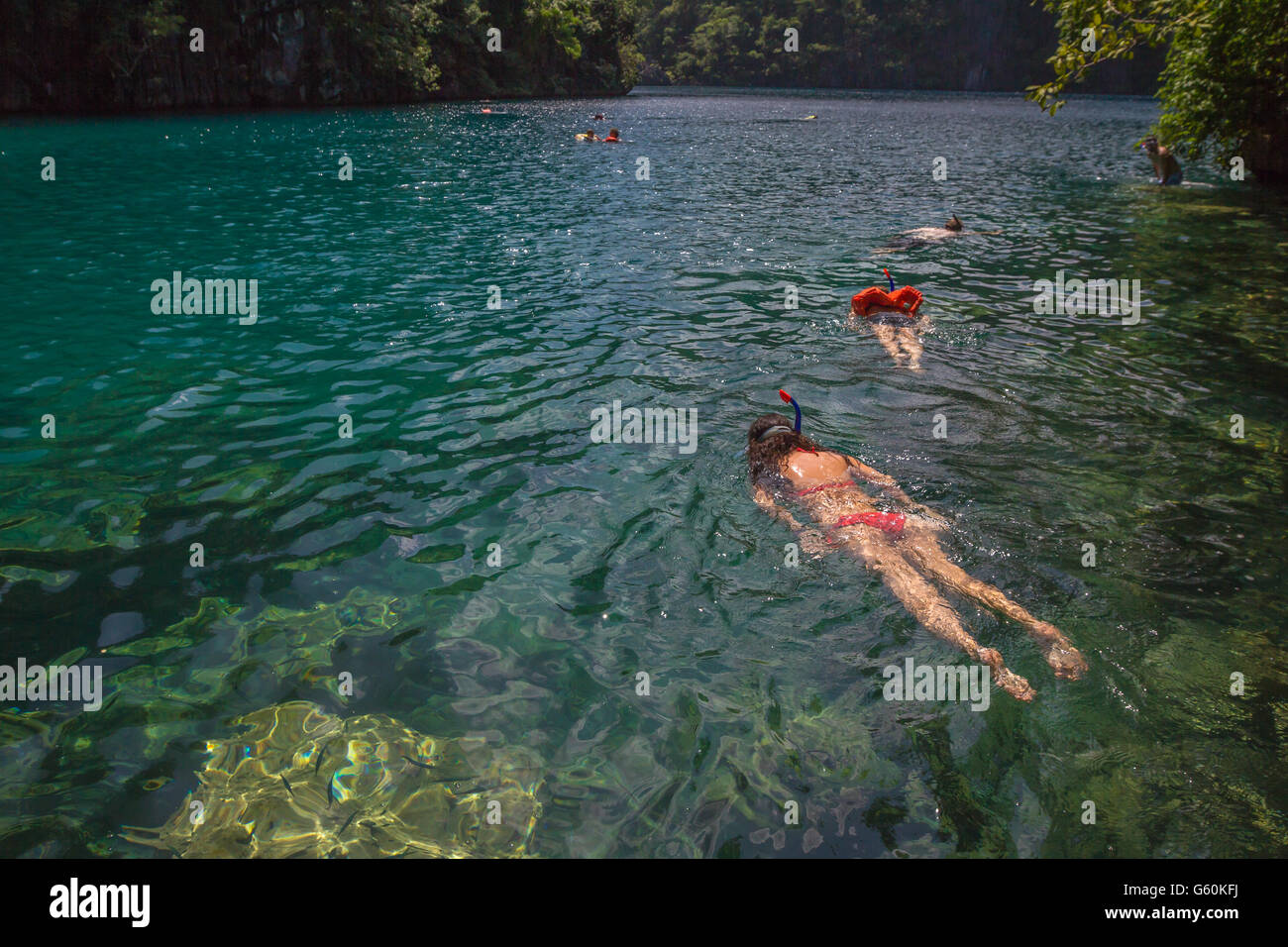 Il Kayangan lake in Coron isola di Palawan Filippine Foto Stock