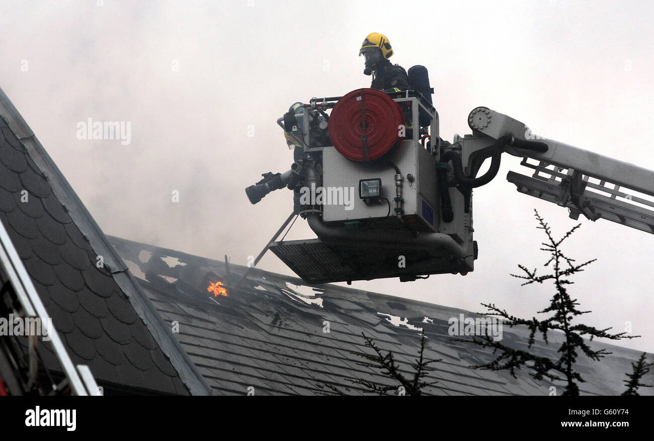 Libreria di Newington fire Foto Stock