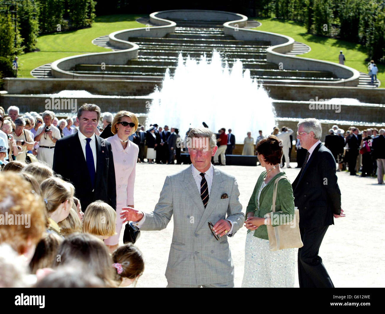 Il principe Charles - Giardini a Alnwick Foto Stock