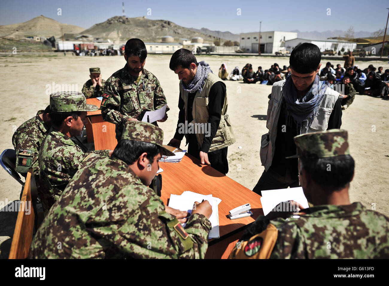 Truppe in Afghanistan Foto Stock