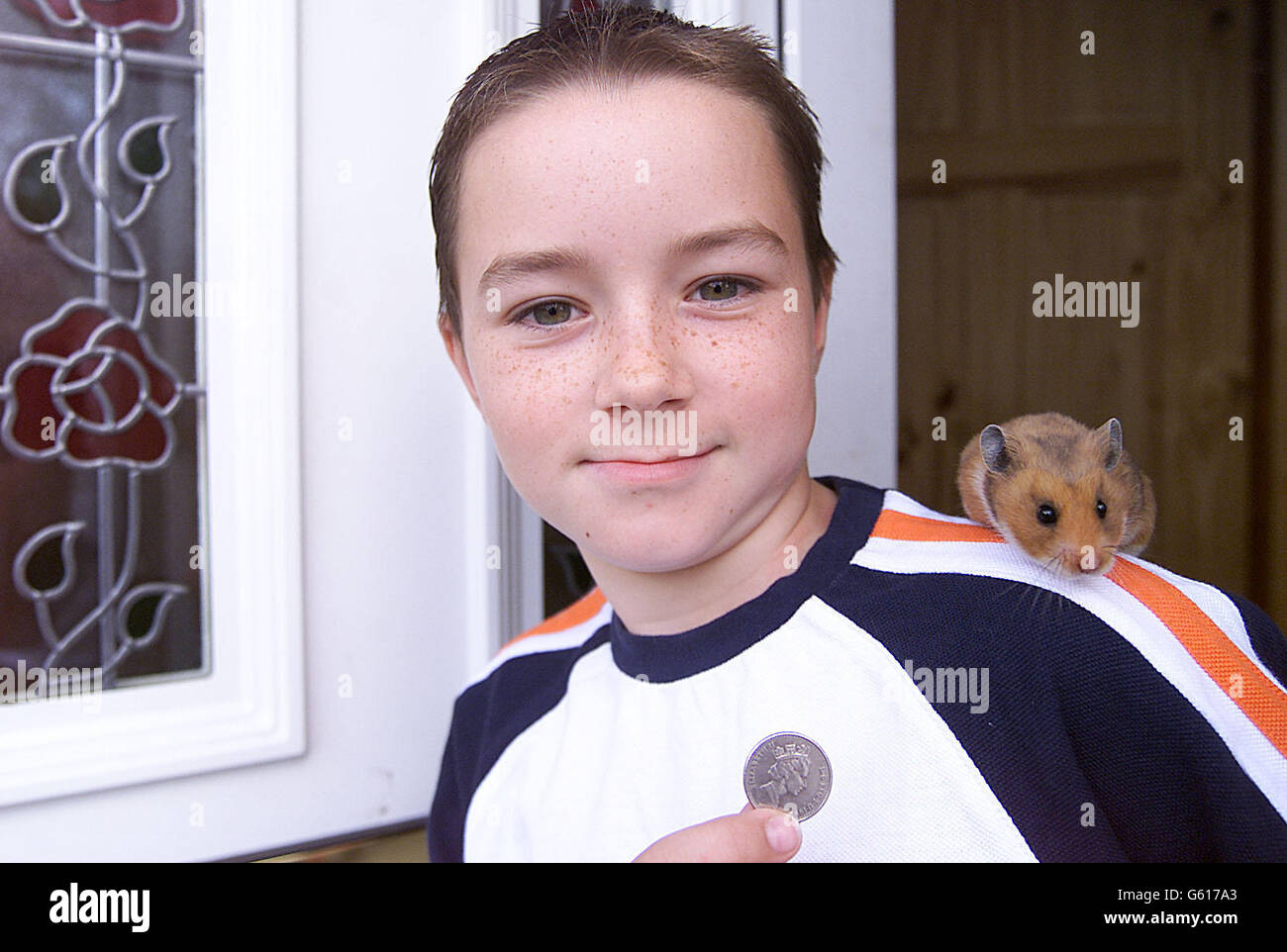 Hampster fatta pagare sul bus Foto Stock