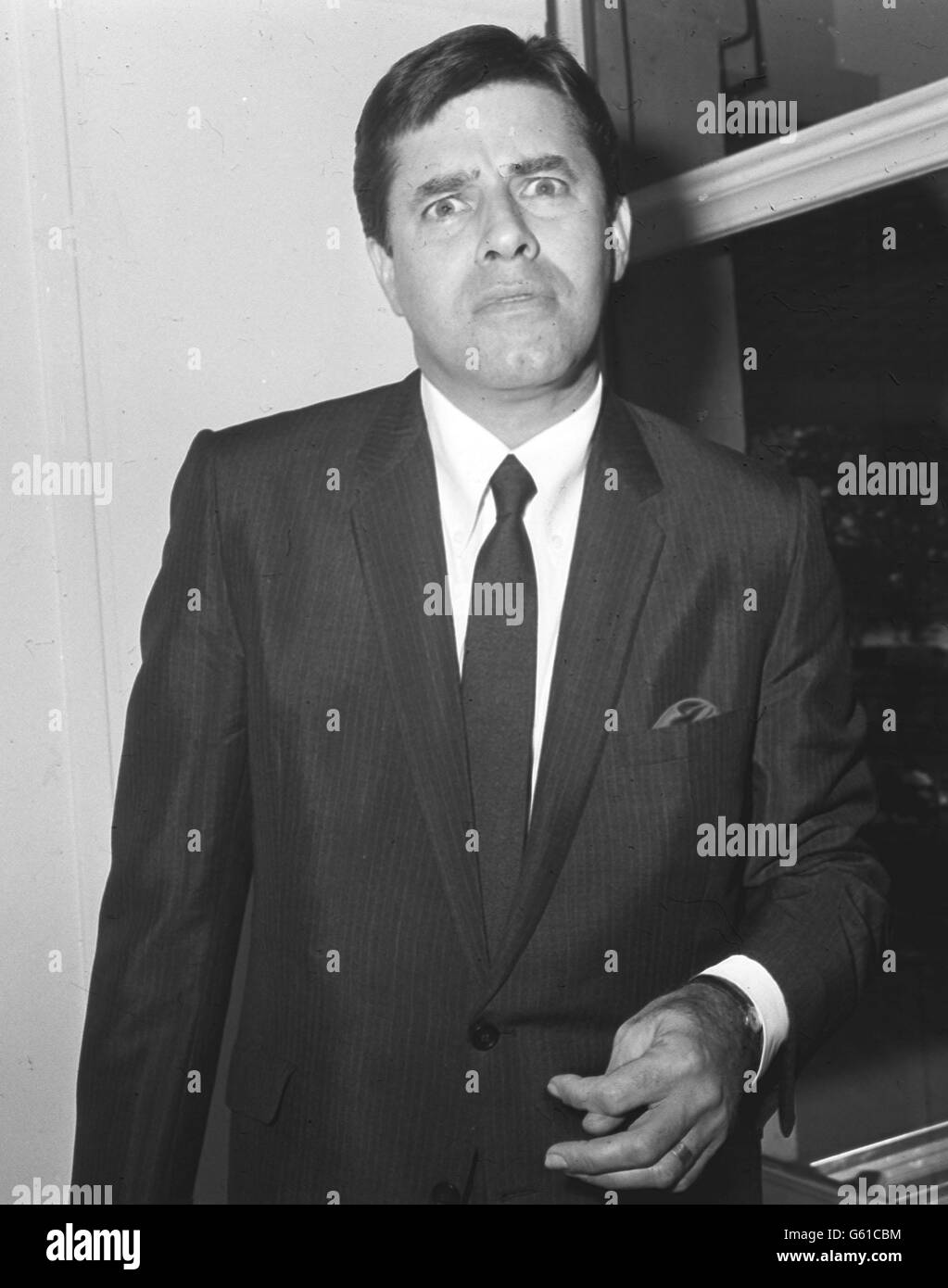 Jerry Lewis al suo hotel Foto Stock