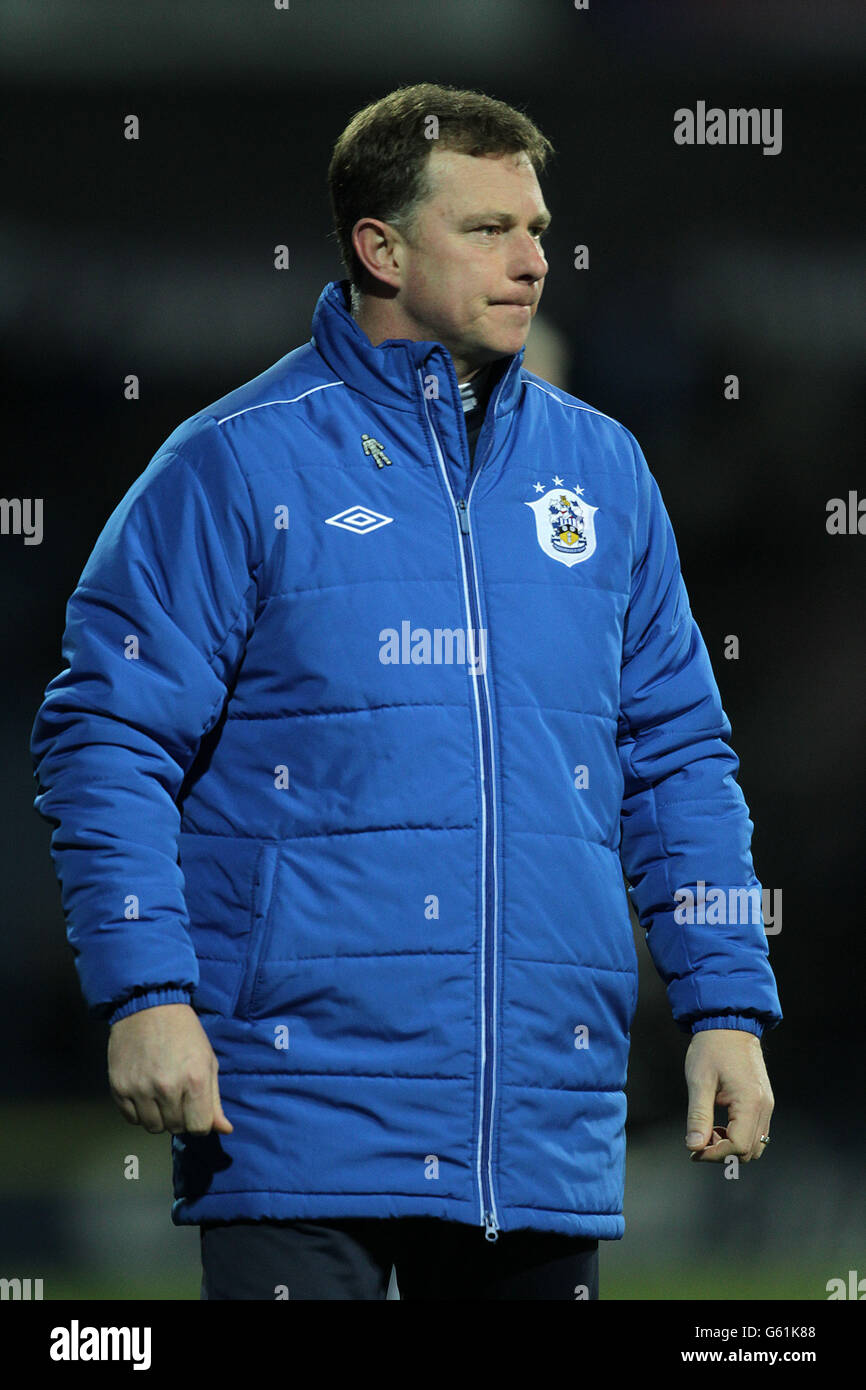 Il manager di Huddersfield Town, Mark Robins, si è sguagliato durante la partita del campionato Npower allo stadio John Smith, Huddersfield. PREMERE ASSOCIAZIONE foto. Data immagine: Sabato 30 marzo 2013. Guarda la storia della PA DI CALCIO Huddersfield. Il credito fotografico dovrebbe essere: Barrington Coombs/PA Wire. Foto Stock