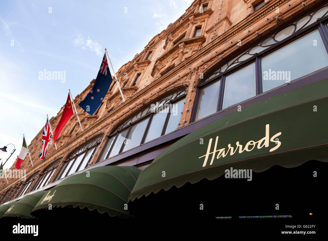 Tettoia, magazzini Harrods a Londra, Inghilterra, Regno Unito, Europa Foto Stock