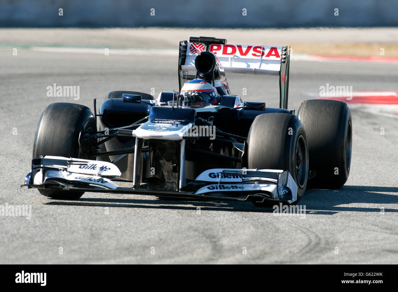 Test driver, Valtteri Bottas, FIN, Williams-Renault FW34, durante il periodo della Formula 1 sessioni di collaudo, 21-24/2/2012, sul Circuito de Foto Stock