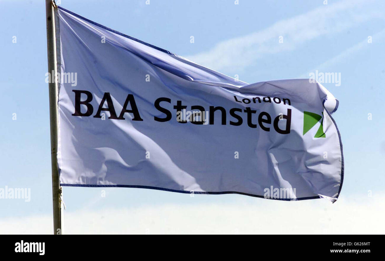 Aeroporto di Londra Stansted a Flag Flys all'aeroporto di Stansted. Foto Stock