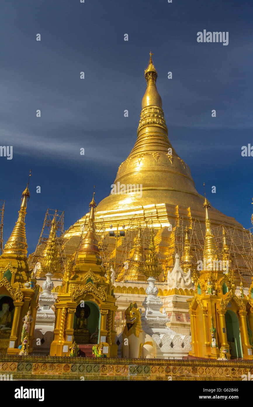 Shwe Dagon Pagoda in Birmania Foto Stock