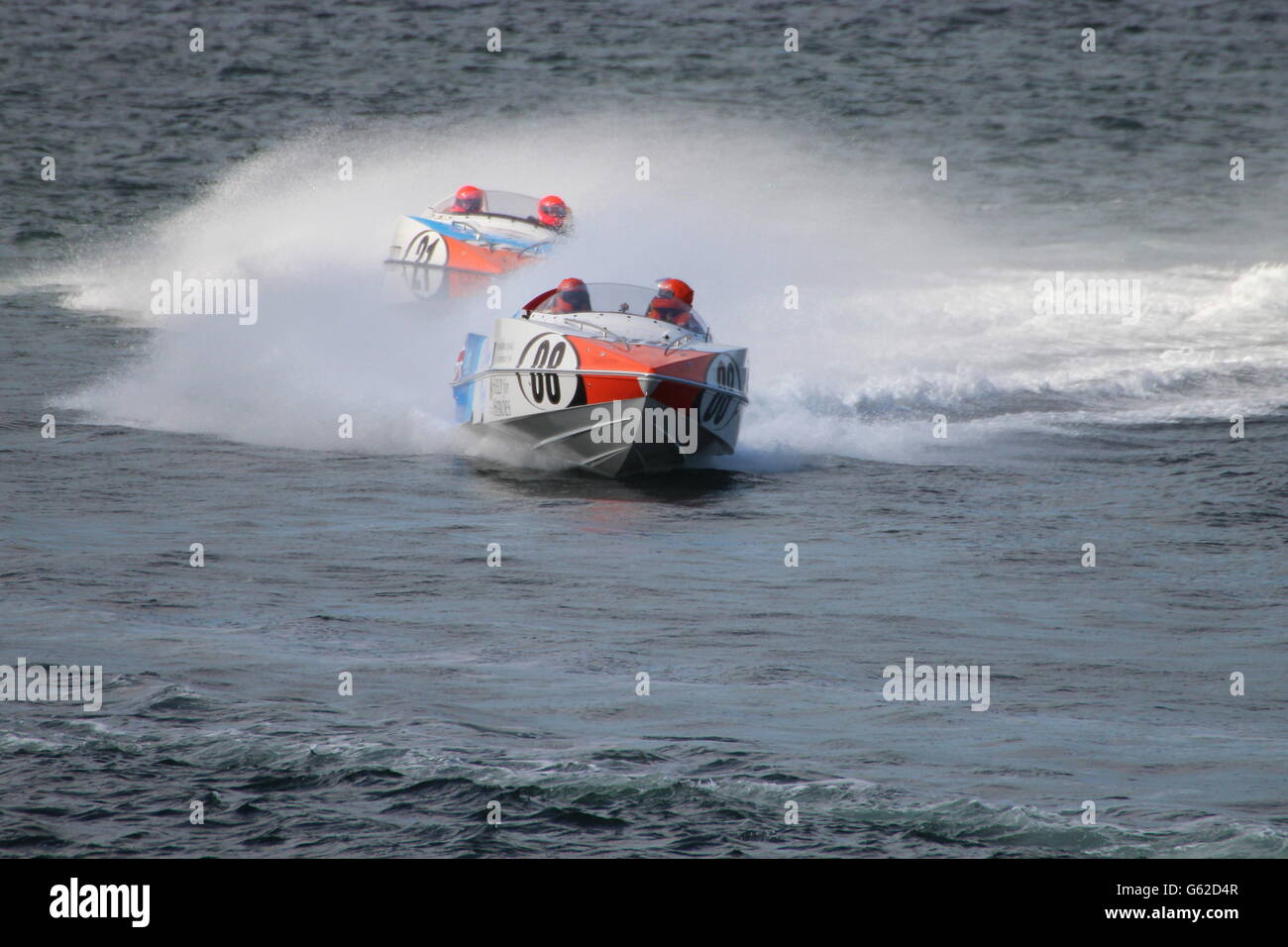 Il Marine e Racing Team durante la cerimonia inaugurale Scottish Grand Prix del mare, tenutasi a Greenock sul Firth of Clyde. Foto Stock