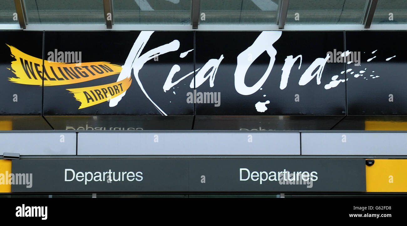 Travel stock - Nuova Zelanda. Vista generale dell'Aeroporto di Wellington a Wellington, Nuova Zelanda Foto Stock